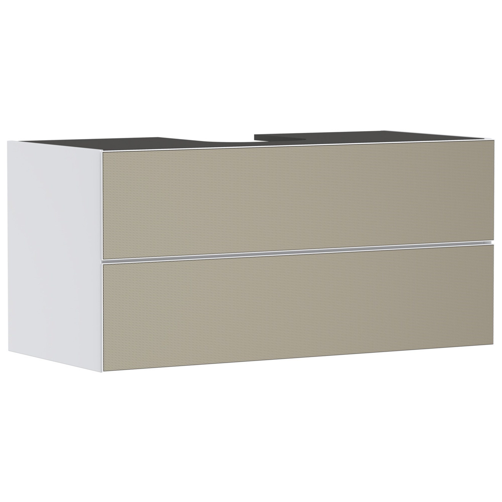 Hansgrohe Xevolos E Lavabo Dolabı 118x55 cm 2 Çekmeceli Konsol İçin Mat Beyaz-Desenli Bronz 54193390