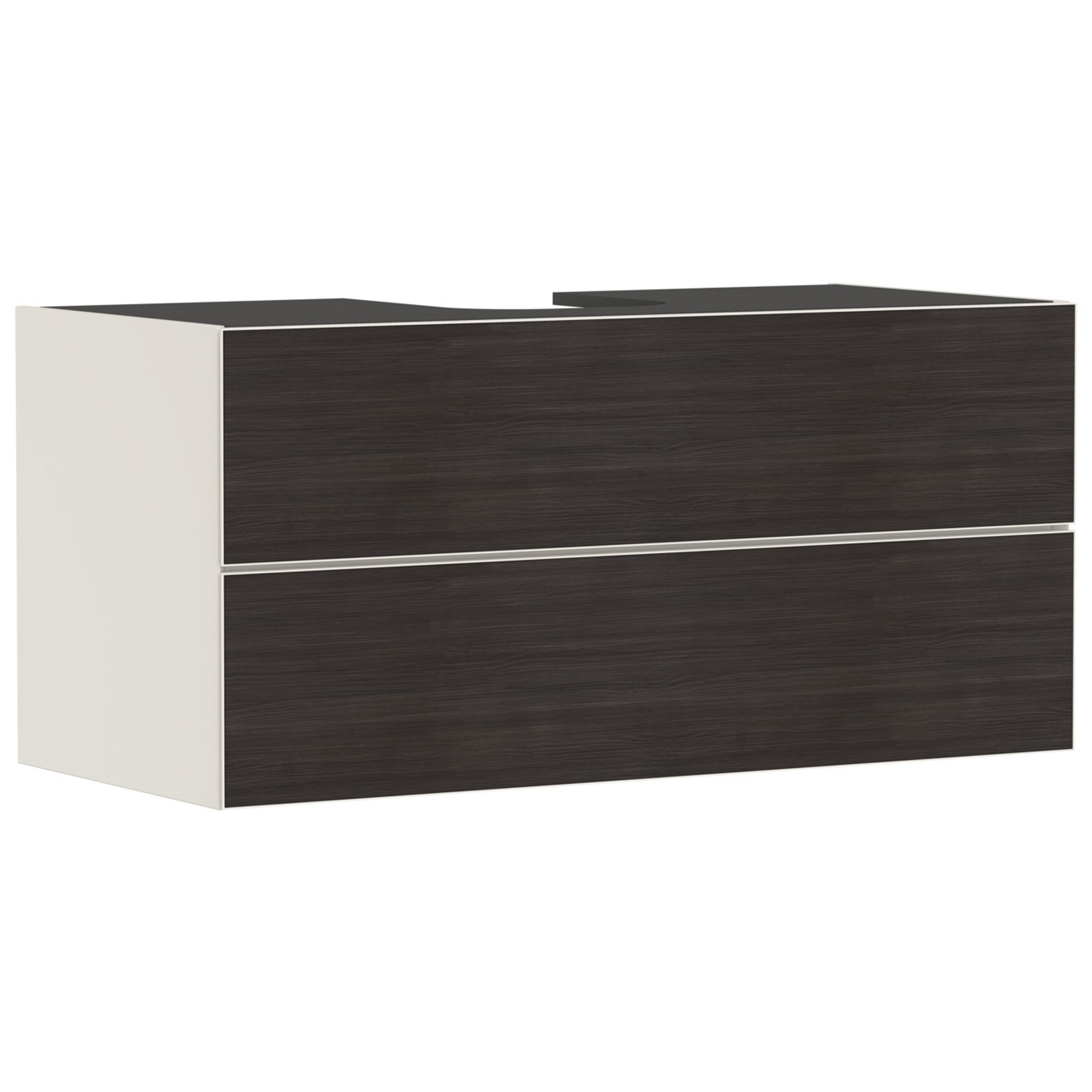 Hansgrohe Xevolos E Lavabo Dolabı 118x55 cm 2 Çekmeceli Konsol İçin Mat Kum Beji-Koyu Meşe 54194730