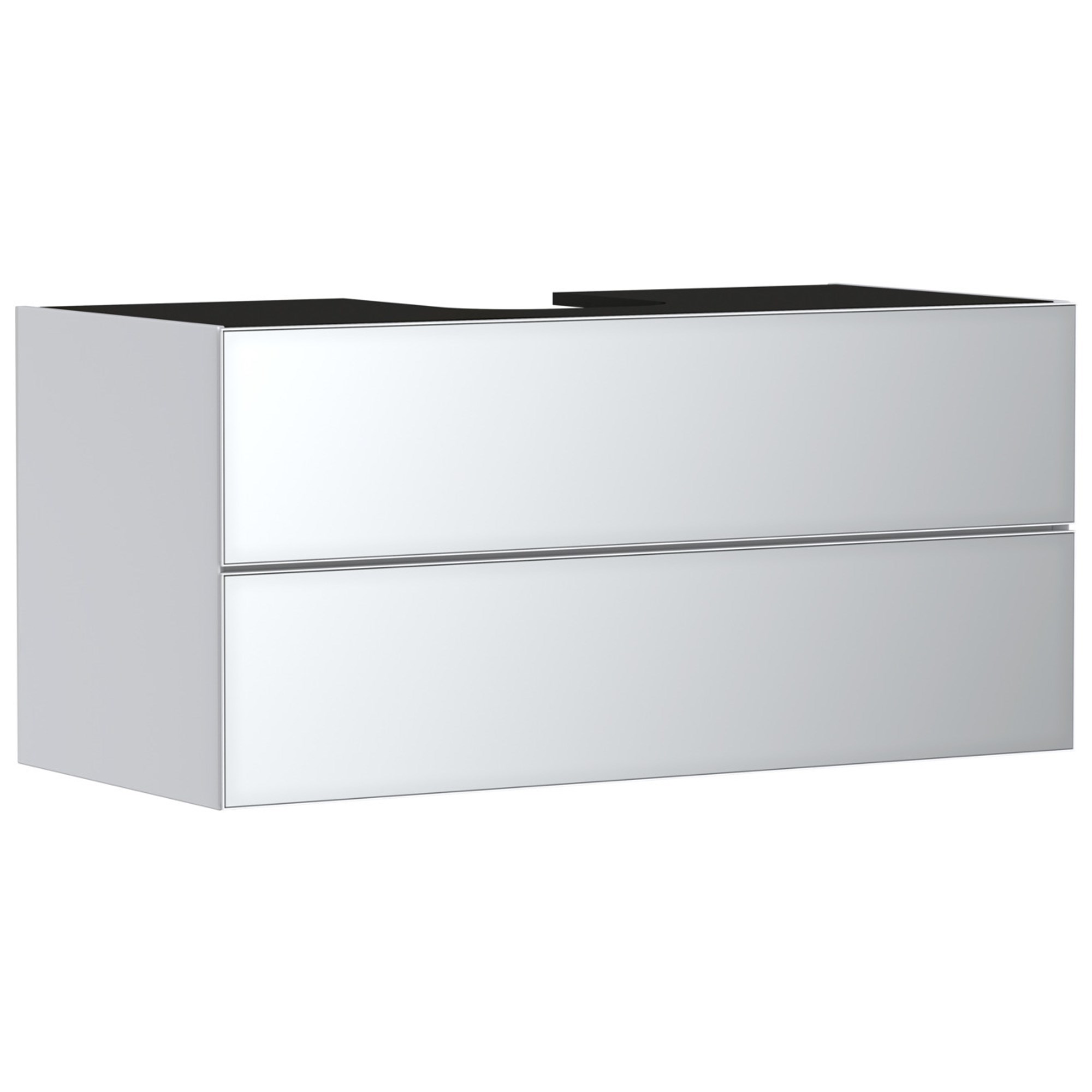 Hansgrohe Xevolos E Lavabo Dolabı 118x55 cm 2 Çekmeceli Konsol İçin Mat Beyaz-Metalik Beyaz 54193320