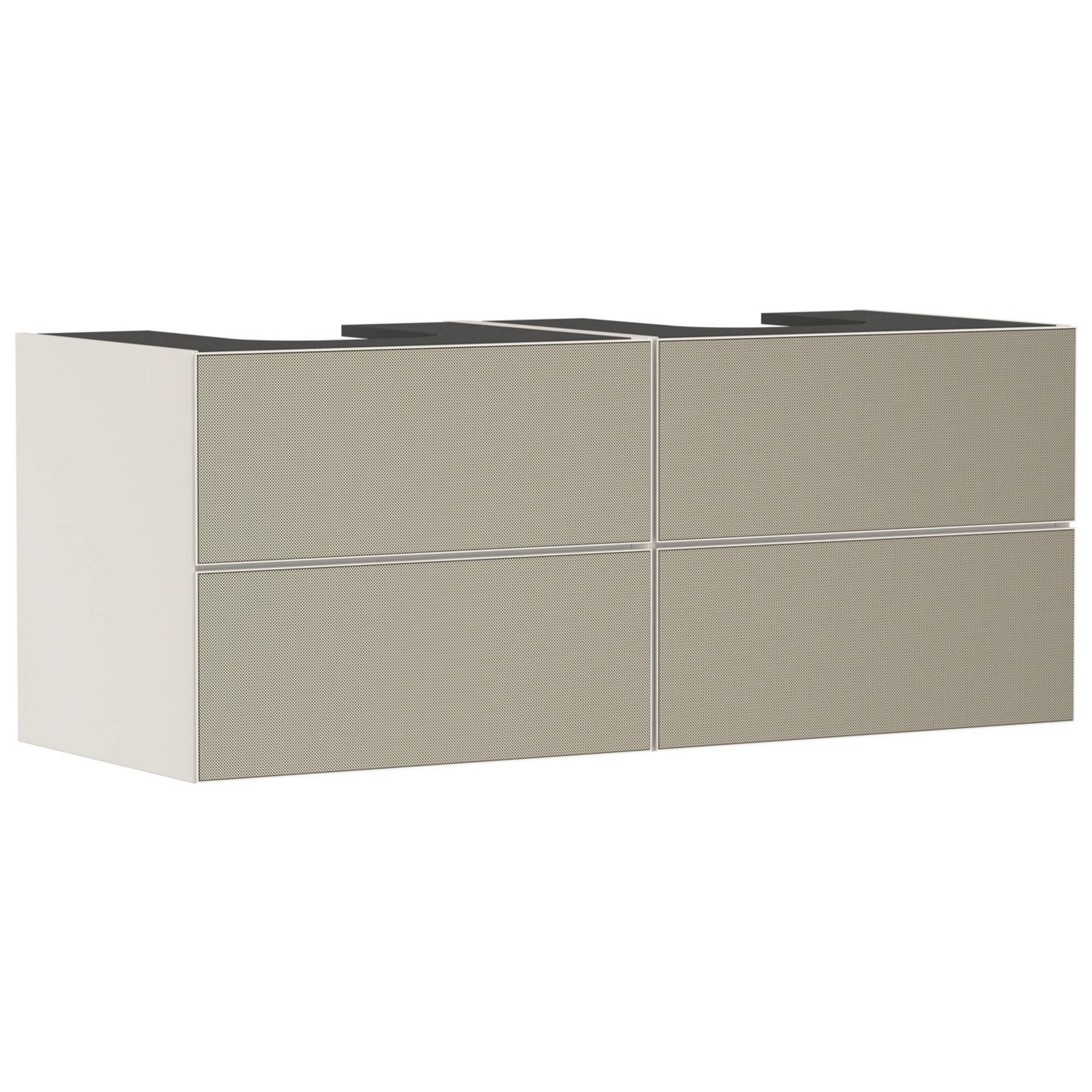 Hansgrohe Xevolos E Lavabo Dolabı 137x55 cm 4 Çekmeceli Konsol İçin Mat Kum Beji-Desenli Bronz 54197390