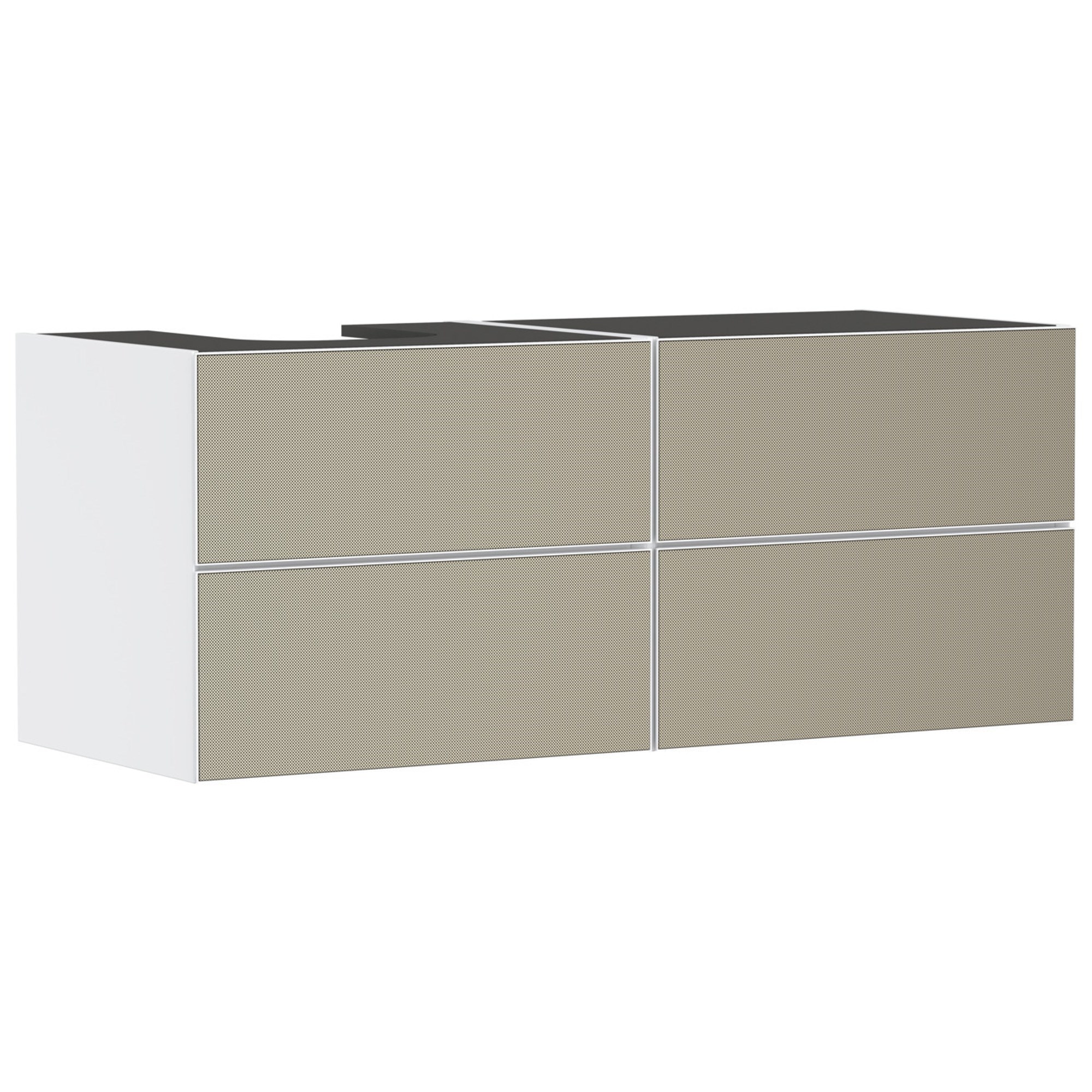 Hansgrohe Xevolos E Lavabo Dolabı 137x55 cm 4 Çekmeceli Konsol İçin Sol Mat Beyaz-Desenli Bronz 54236390