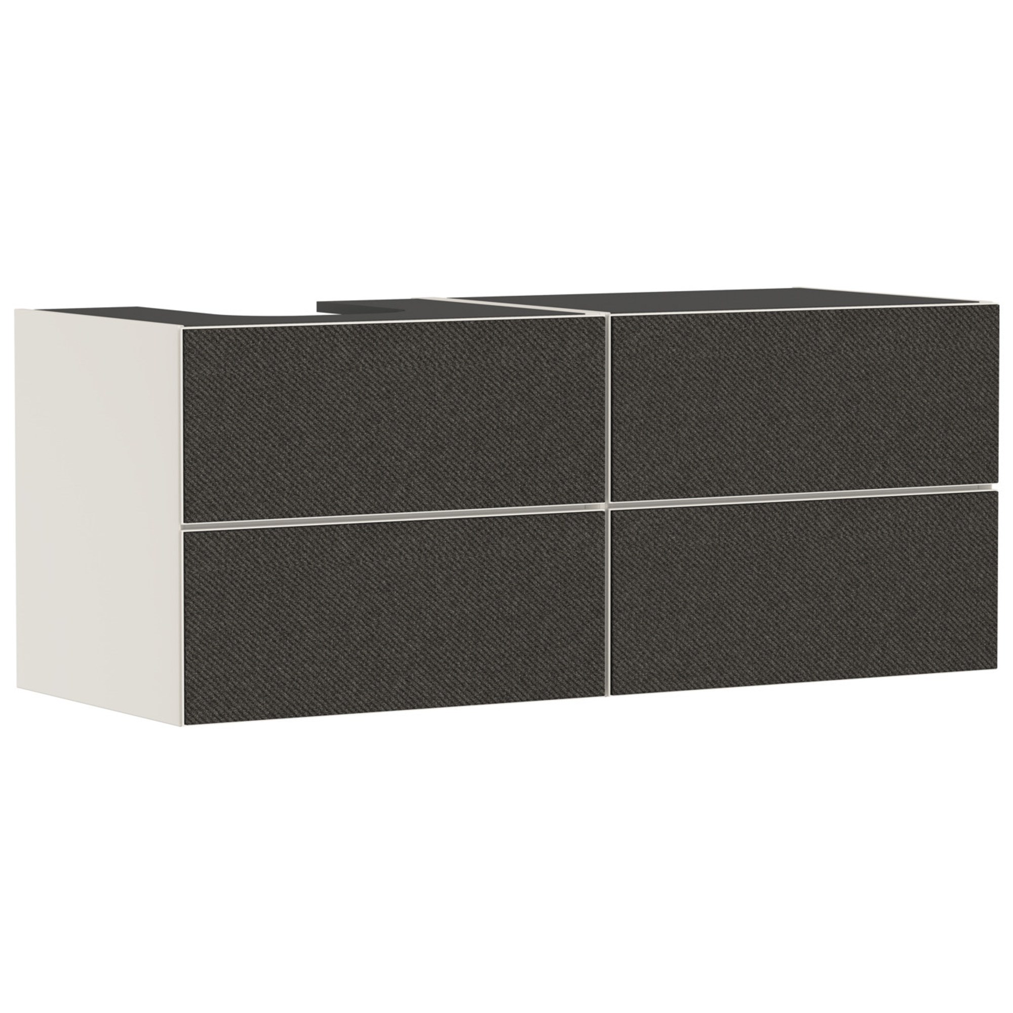 Hansgrohe Xevolos E Lavabo Dolabı 137x55 cm 4 Çekmeceli Konsol İçin Sol Mat Kum Beji-Koyu Gri Tekstil 54237660