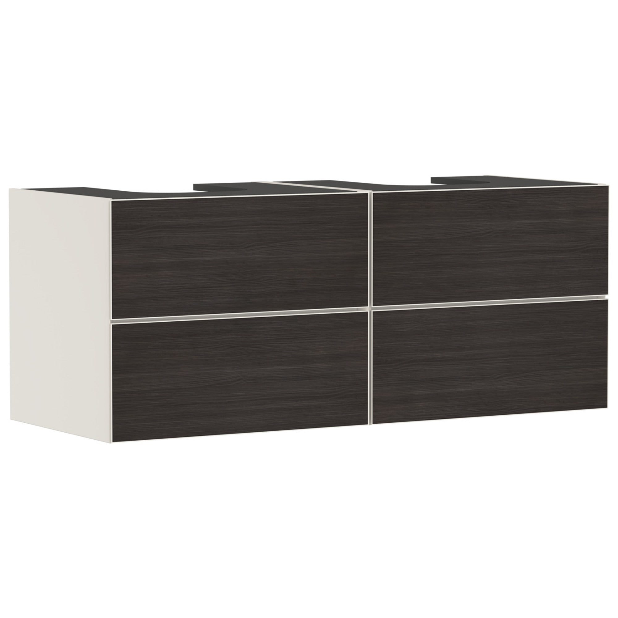 Hansgrohe Xevolos E Lavabo Dolabı 137x55 cm 4 Çekmeceli Konsol İçin Mat Kum Beji-Koyu Meşe 54197730