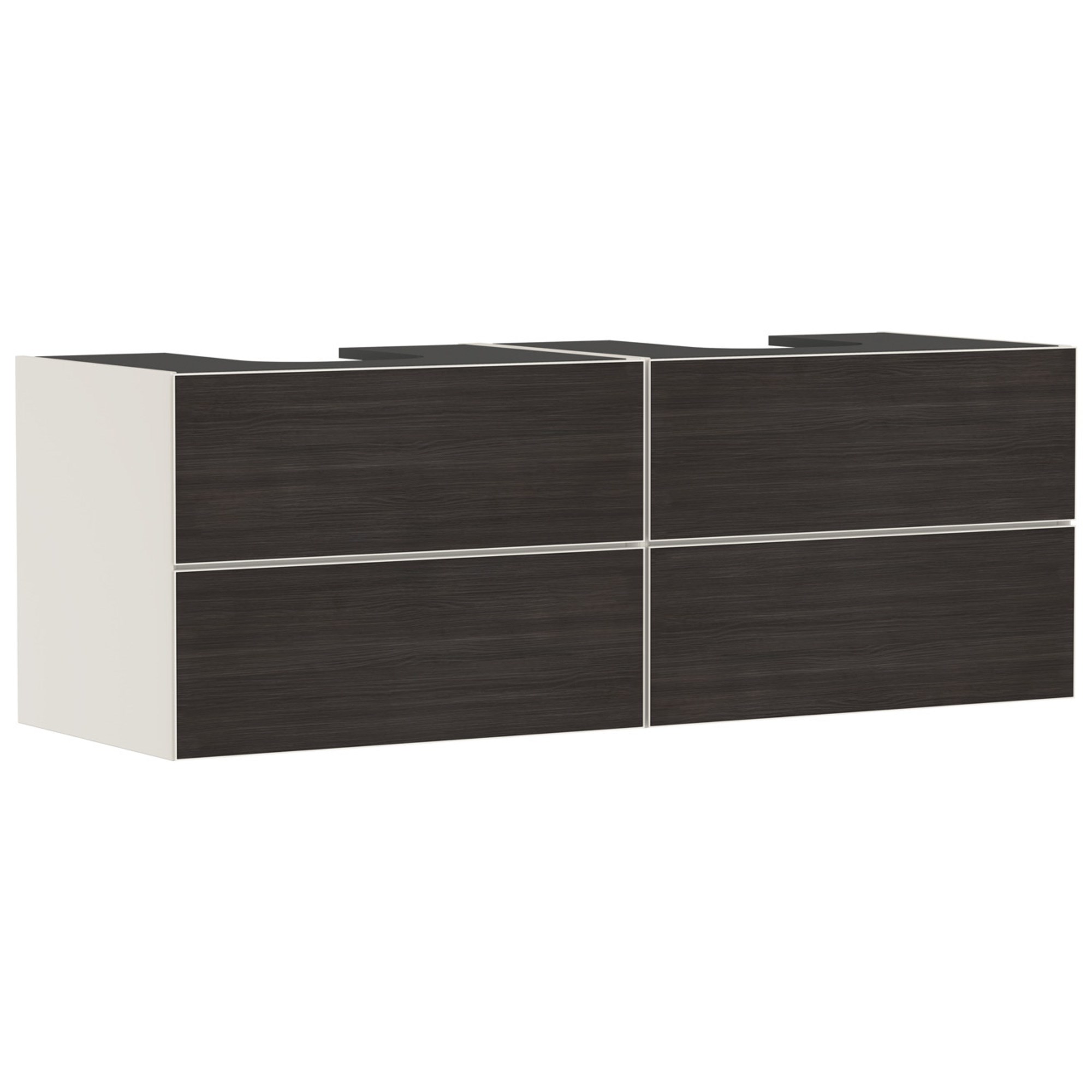 Hansgrohe Xevolos E Lavabo Dolabı 157x55 cm 4 Çekmeceli Konsol İçin Mat Kum Beji-Koyu Meşe 54200730