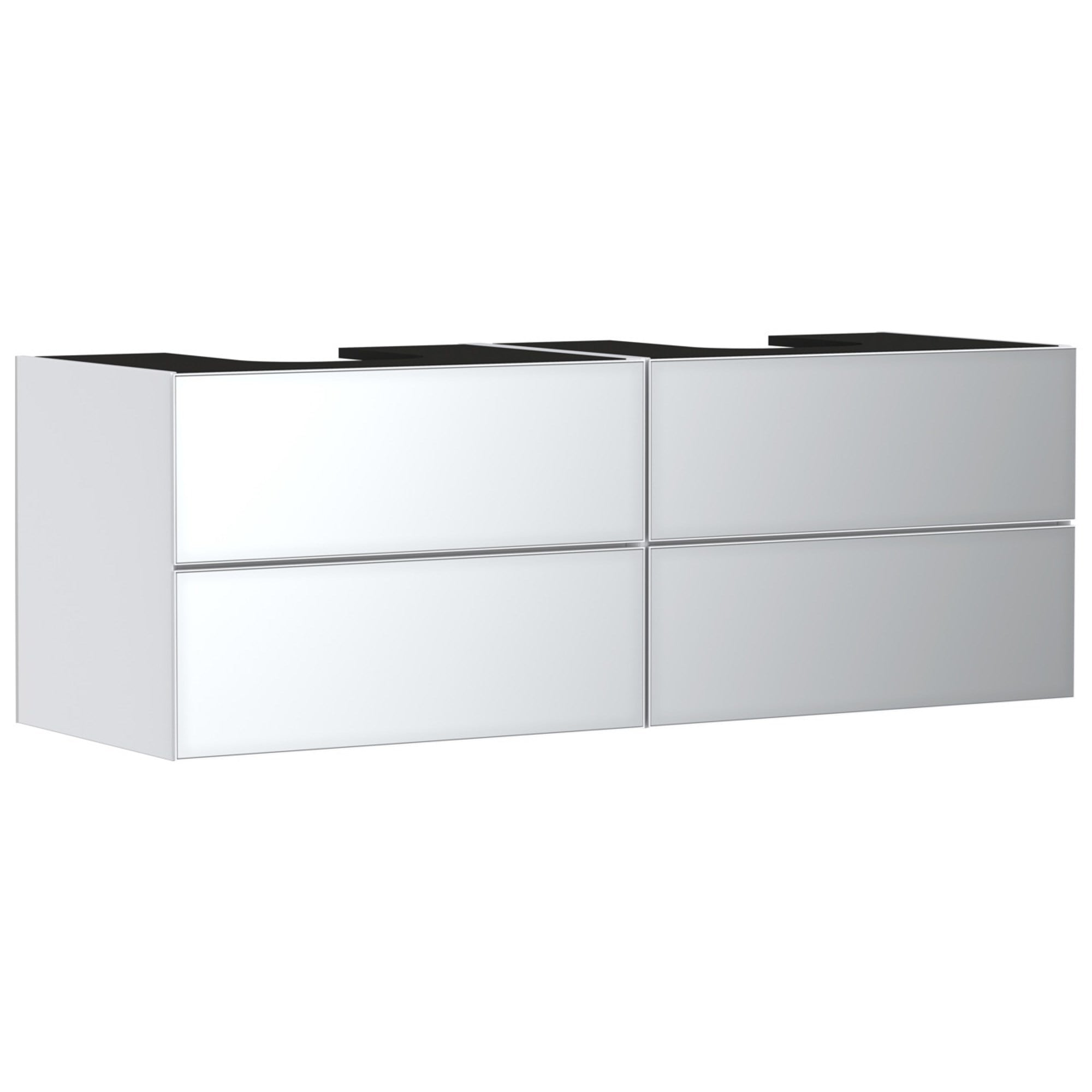 Hansgrohe Xevolos E Lavabo Dolabı 157x55 cm 4 Çekmeceli Konsol İçin Mat Beyaz-Metalik Beyaz 54199320