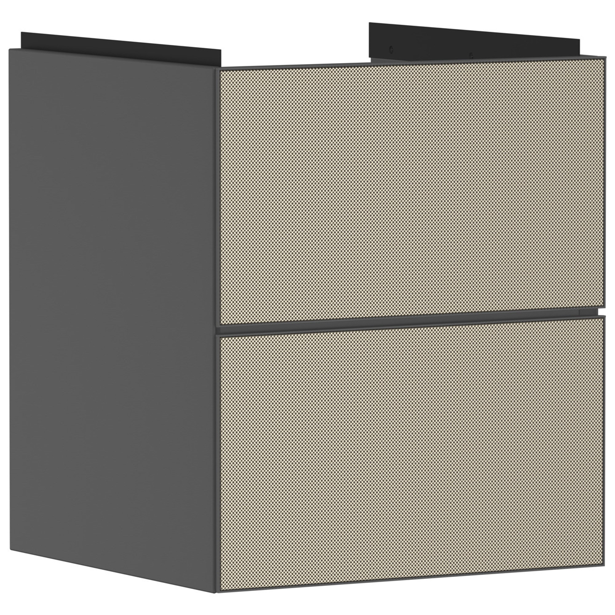 Hansgrohe Xevolos E Lavabo Dolabı 48x47,5 cm 2 Çekmeceli Mat Arduvaz Gri-Desenli Bronz 54174390