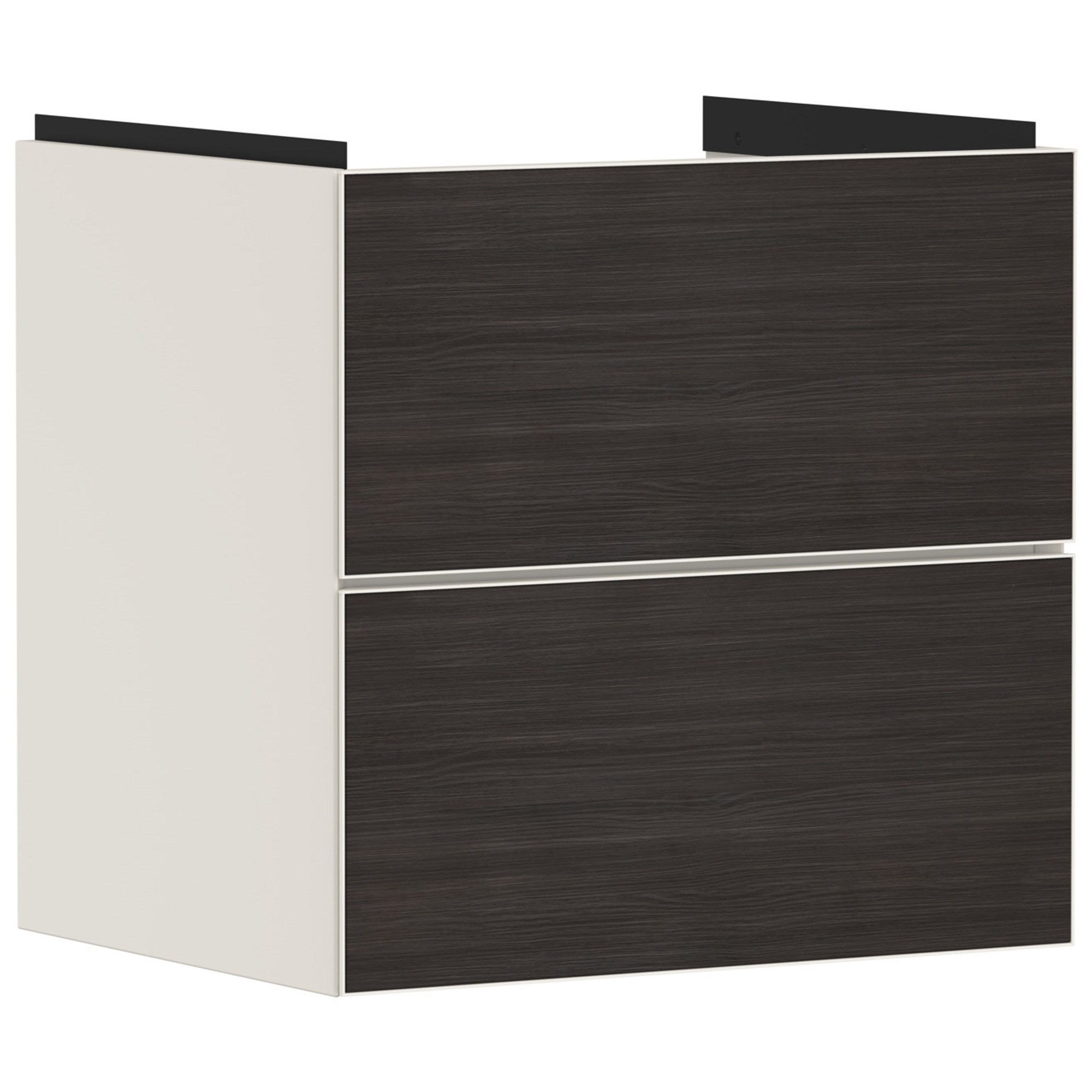 Hansgrohe Xevolos E Lavabo Dolabı 58x47,5 cm 2 Çekmeceli Mat Kum Beji-Koyu Meşe 54176730