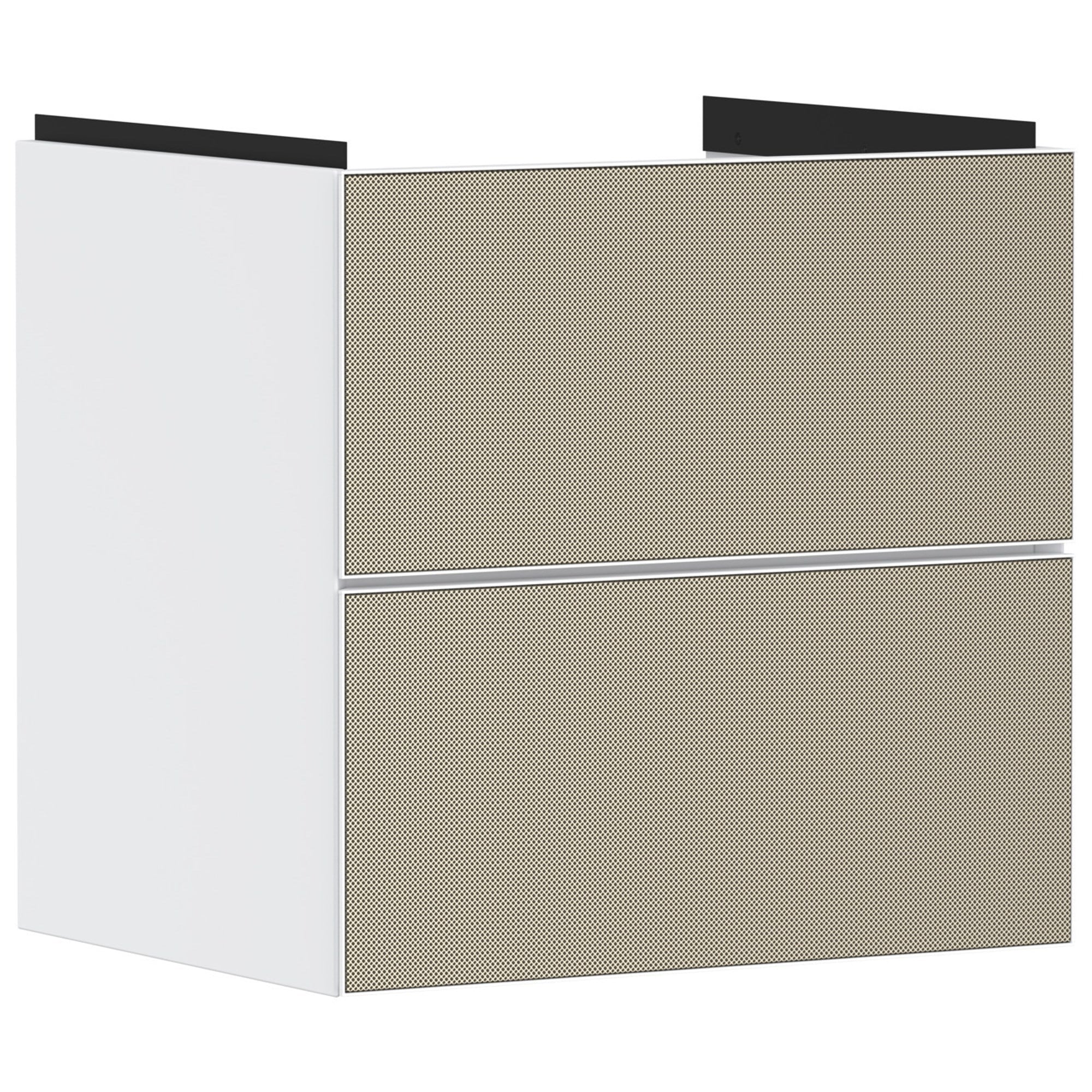 Hansgrohe Xevolos E Lavabo Dolabı 58x47,5 cm 2 Çekmeceli Mat Beyaz-Desenli Bronz 54175390
