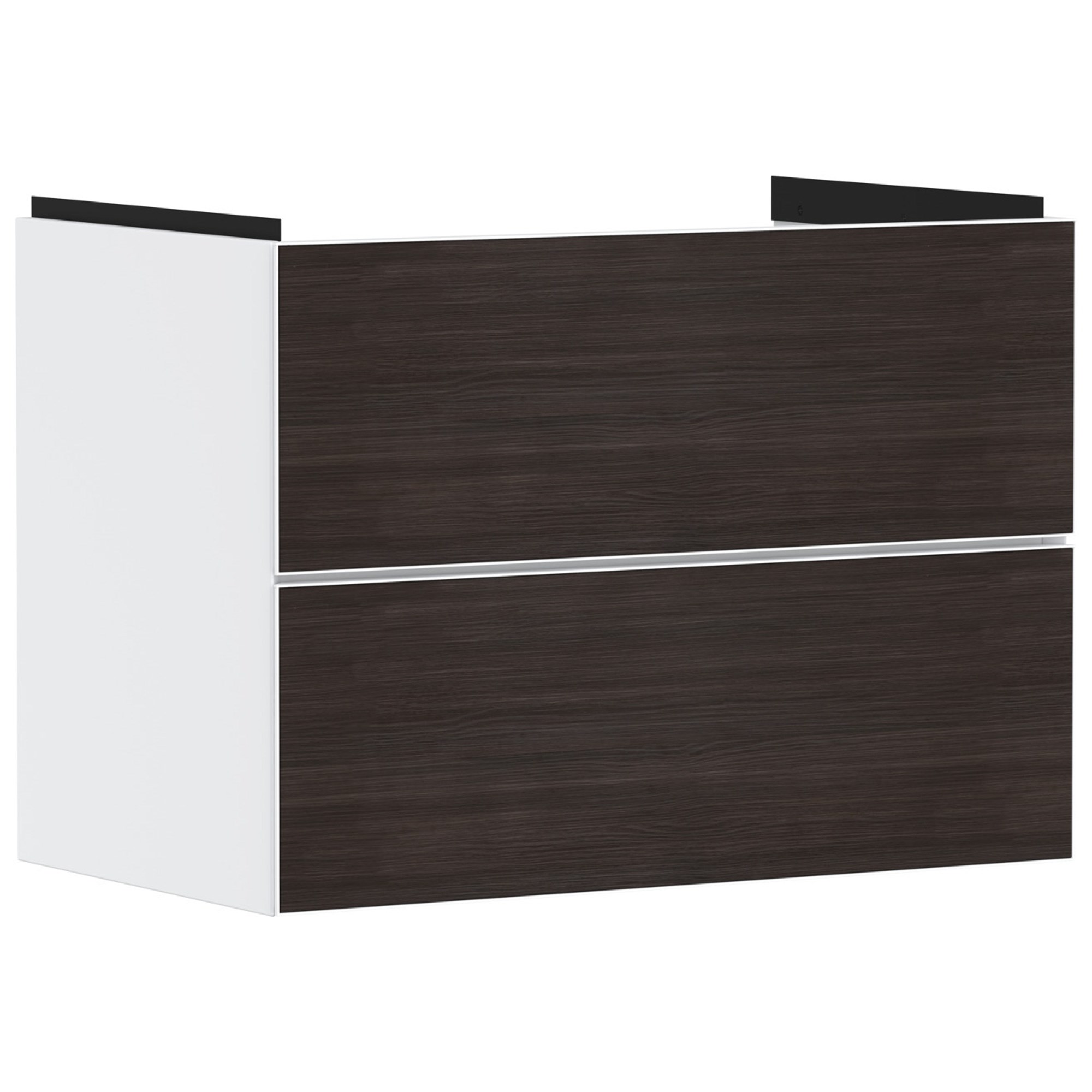 Hansgrohe Xevolos E Lavabo Dolabı 78x47,5 cm 2 Çekmeceli Mat Beyaz-Koyu Meşe 54178730