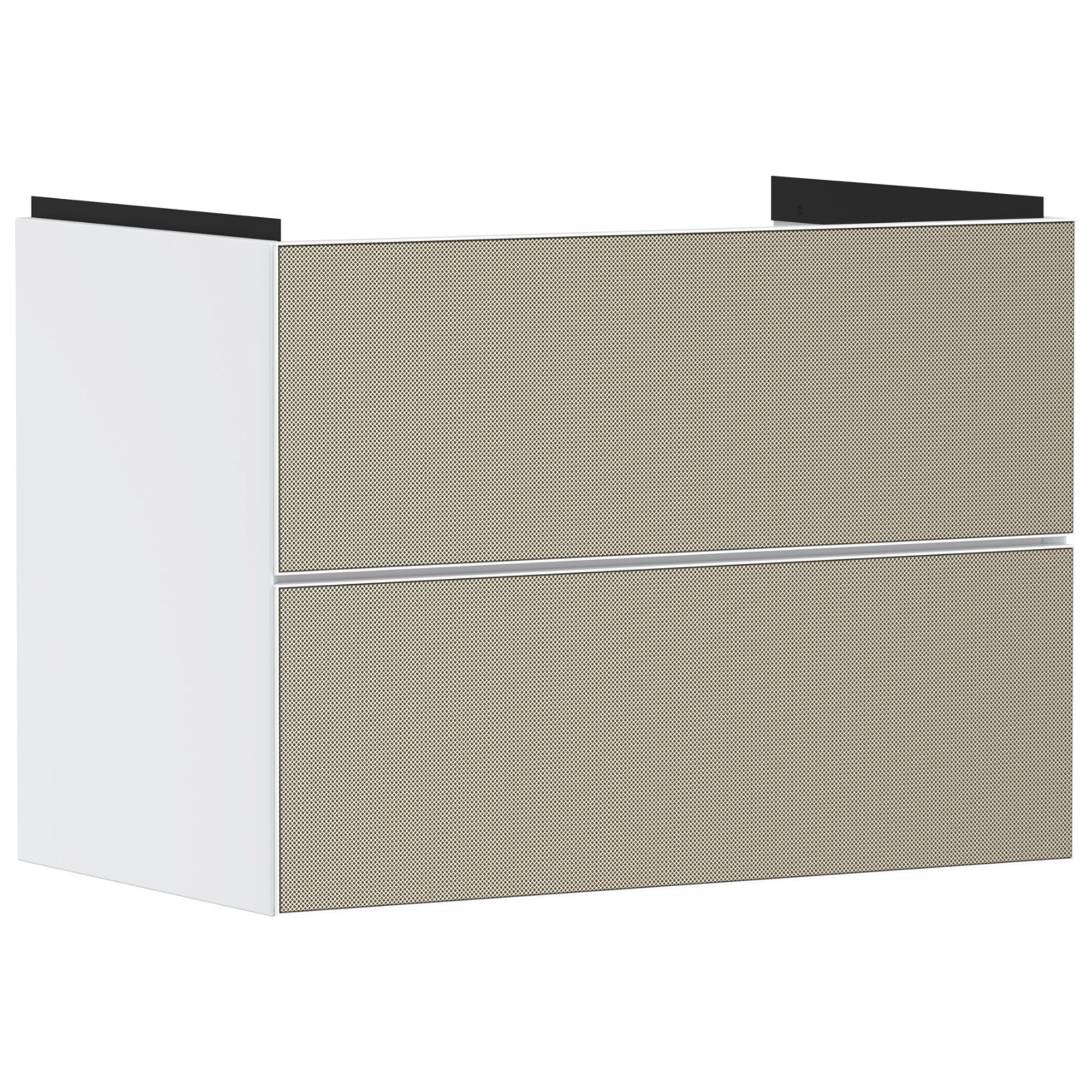 Hansgrohe Xevolos E Lavabo Dolabı 78x47,5 cm 2 Çekmeceli Mat Beyaz-Desenli Bronz 54178390