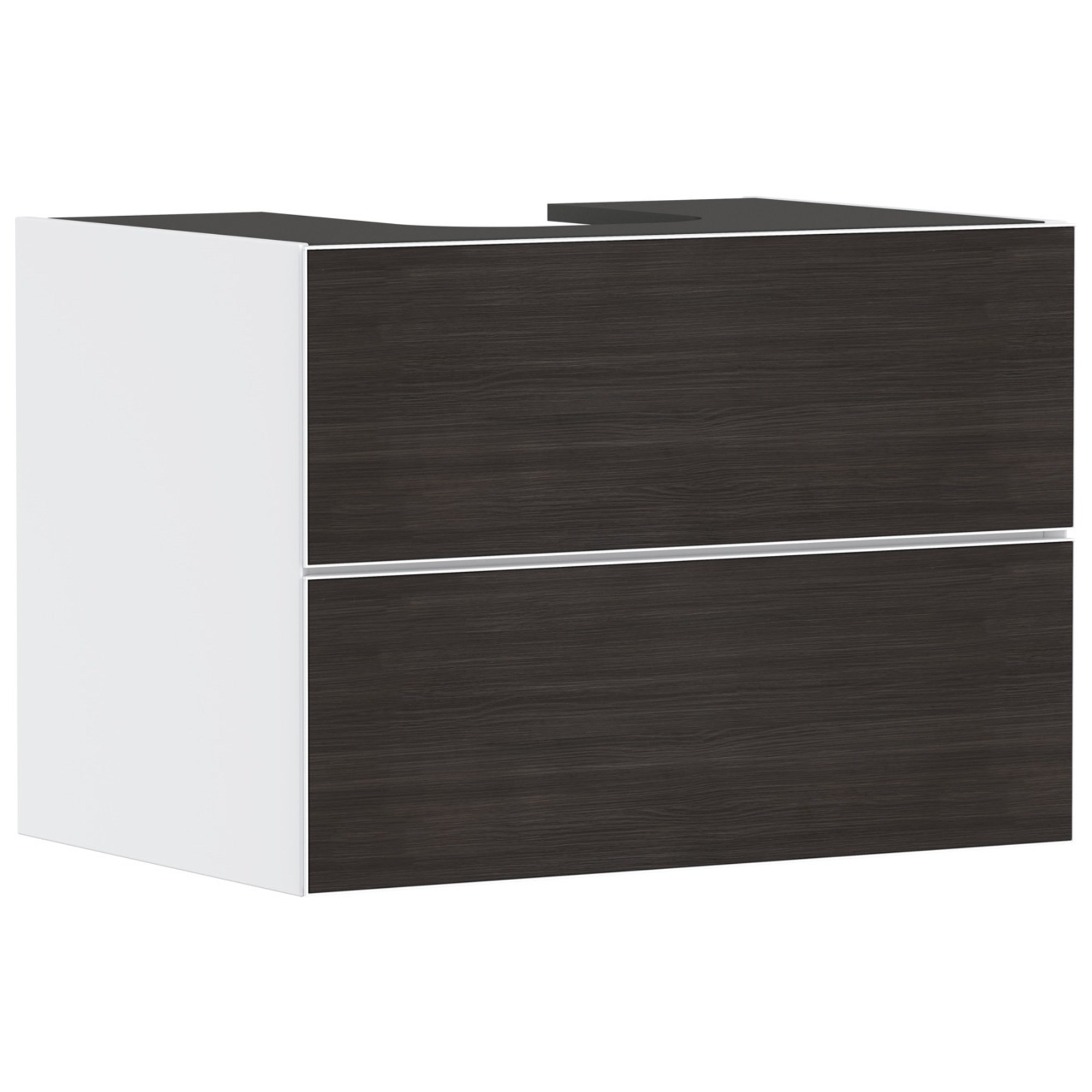 Hansgrohe Xevolos E Lavabo Dolabı 78x55 cm 2 Çekmeceli Konsol İçin Mat Beyaz-Koyu Meşe 54187730