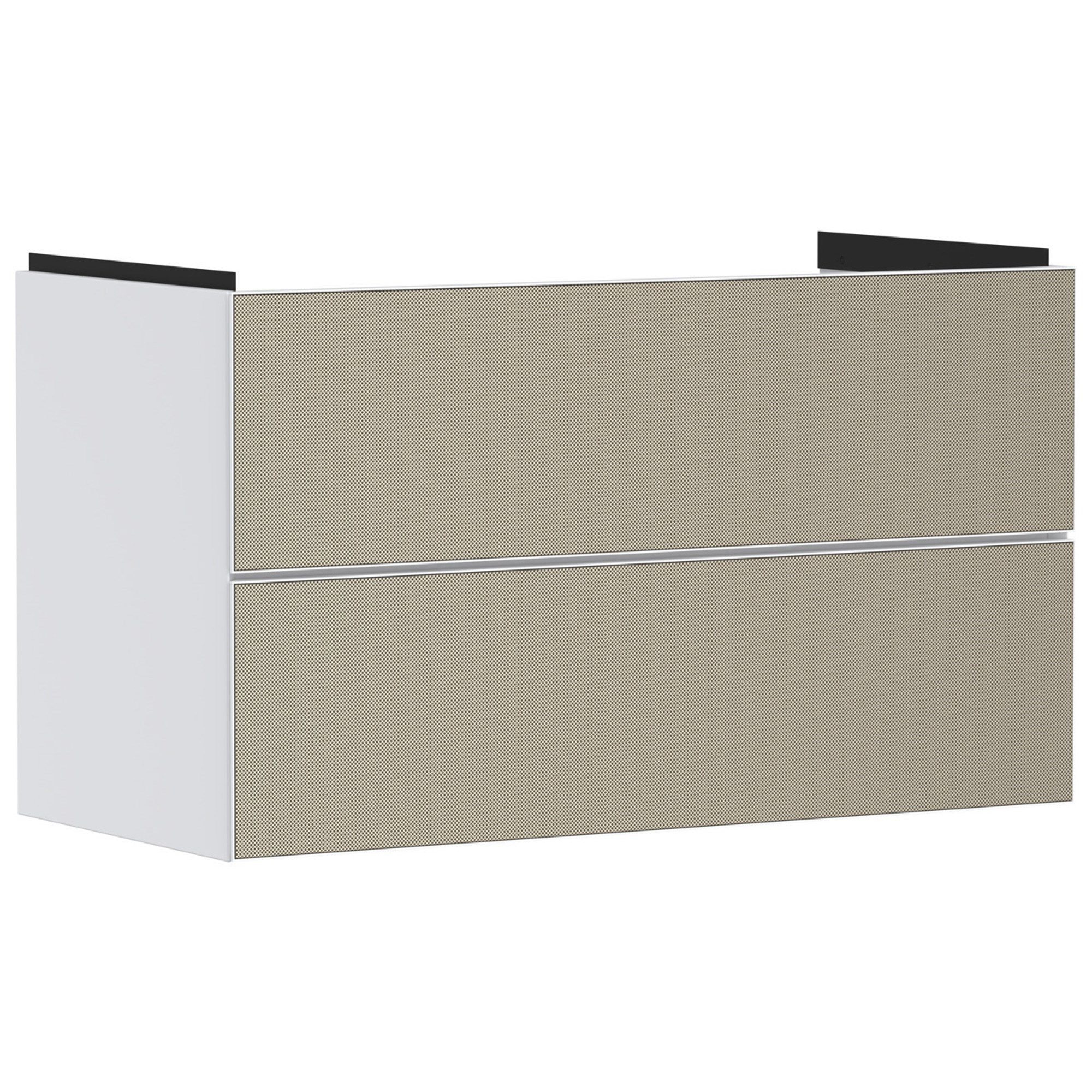 Hansgrohe Xevolos E Lavabo Dolabı 98x47,5 cm 2 Çekmeceli Mat Beyaz-Desenli Bronz 54181390