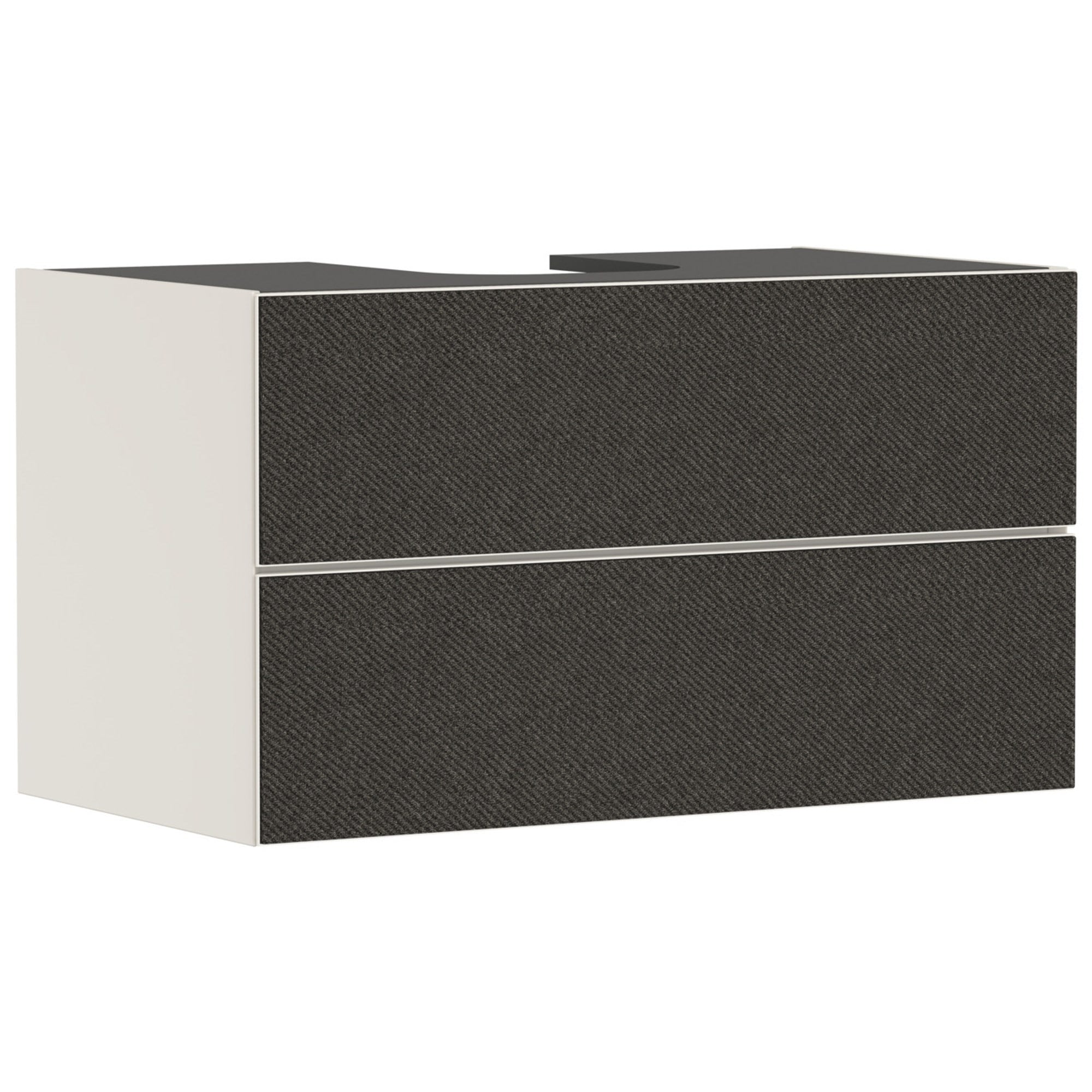 Hansgrohe Xevolos E Lavabo Dolabı 98x55 cm 2 Çekmeceli Konsol İçin Mat Kum Beji-Koyu Gri Tekstil 54191660