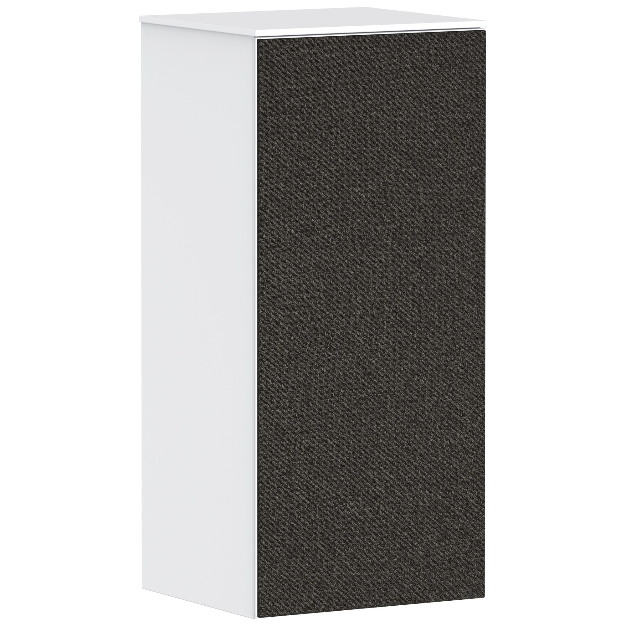 Hansgrohe Xevolos E Orta Boy Banyo Dolabı 40x36 cm Sağ Menteşeli Mat Beyaz-Koyu Gri Tekstil 54215660