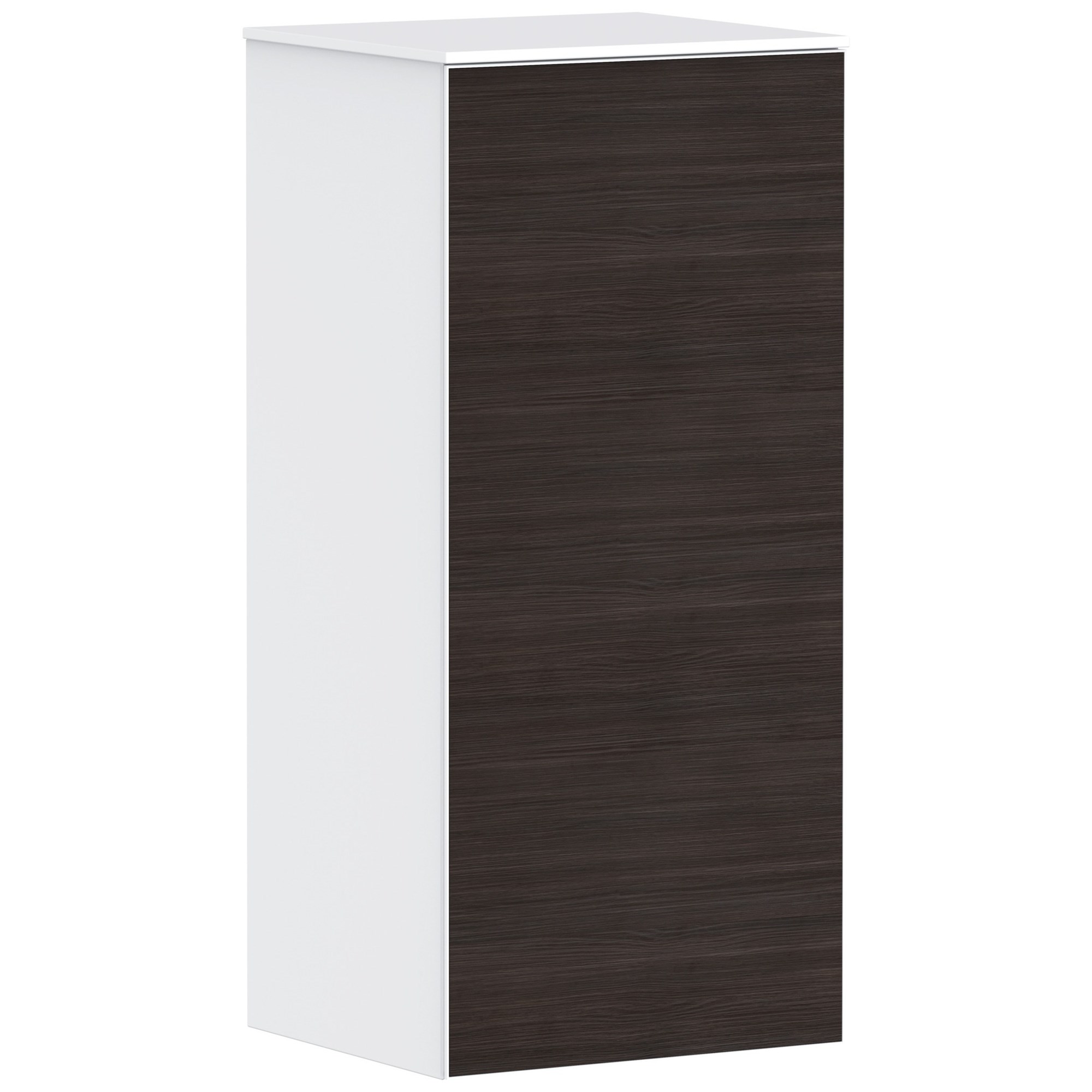 Hansgrohe Xevolos E Orta Boy Banyo Dolabı 40x36 cm Sağ Menteşeli Mat Beyaz-Koyu Meşe 54215730