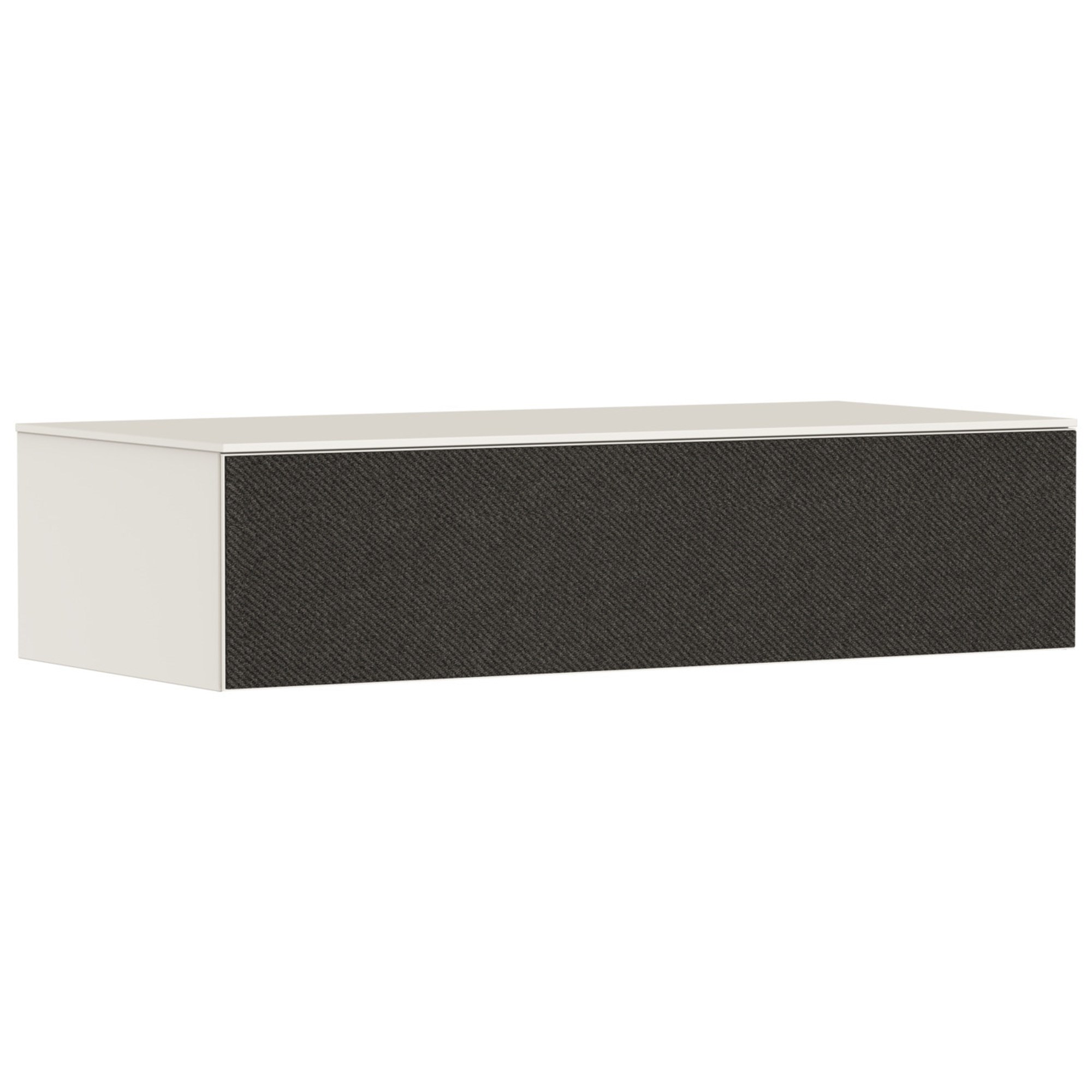 Hansgrohe Xevolos E Üst Tablalı Banyo Dolabı 118x55 cm 1 Çekmeceli Mat Kum Beji-Koyu Gri Tekstil 54326660