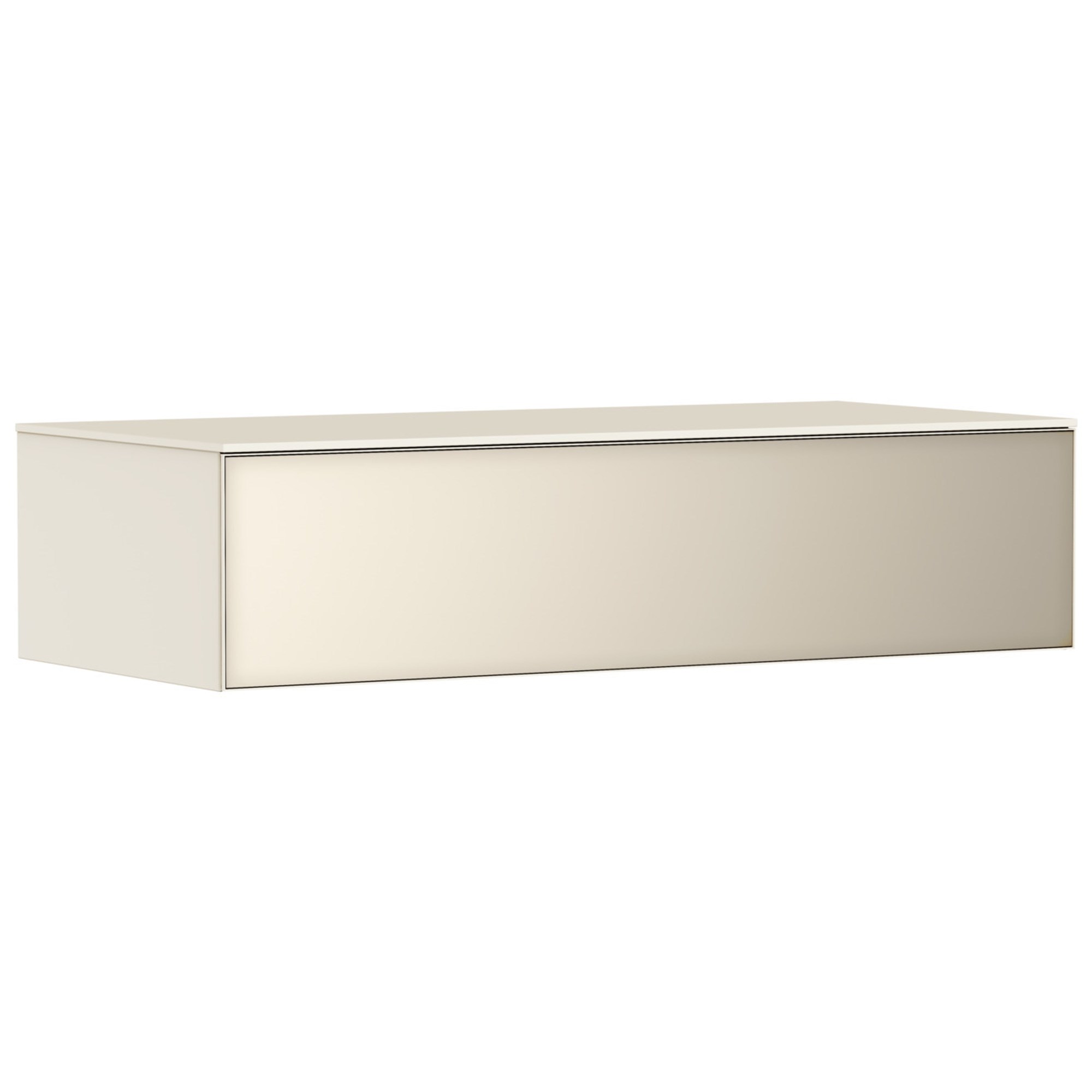 Hansgrohe Xevolos E Üst Tablalı Banyo Dolabı 118x55 cm 1 Çekmeceli Mat Kum Beji-Metalik Kum Beji 54326790