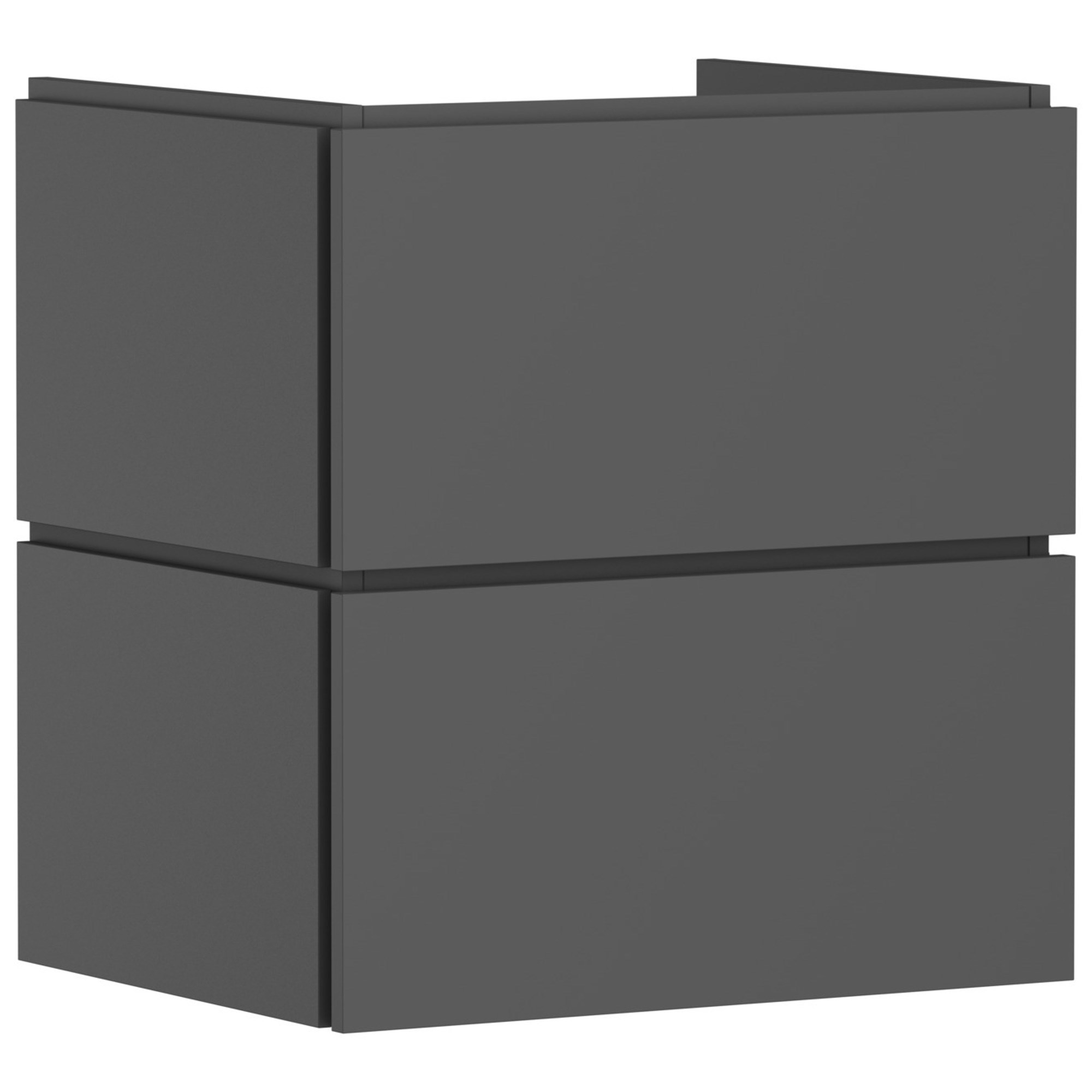 Hansgrohe Xilesa E Lavabo Dolabı 58x47 cm 2 Çekmeceli Mat Arduvaz Gri 54293760