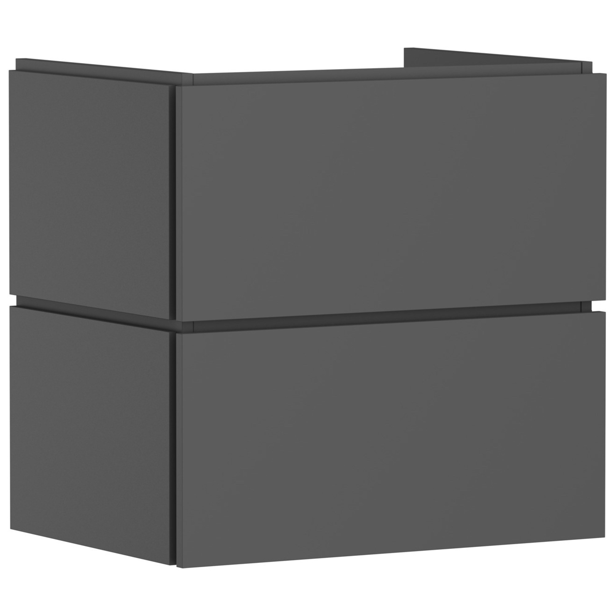 Hansgrohe Xilesa E Lavabo Dolabı 63x47 cm 2 Çekmeceli Mat Arduvaz Gri 54294760