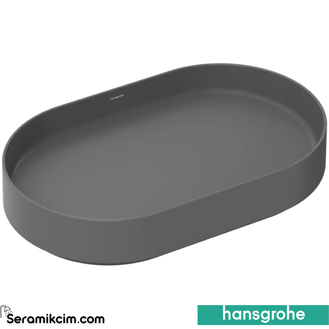 Hansgrohe Xuniva Evo U Çanak Lavabo 65x40 cm Oval Slate Mat Gri 60325760