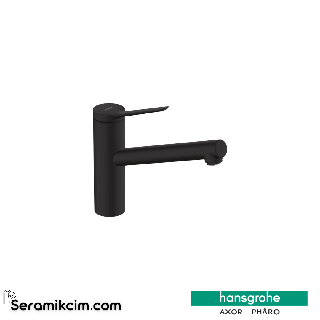 Hansgrohe Zesis M33 Tek Kollu Eviye Bataryası 150, 1Jet Mat Siyah 74802670