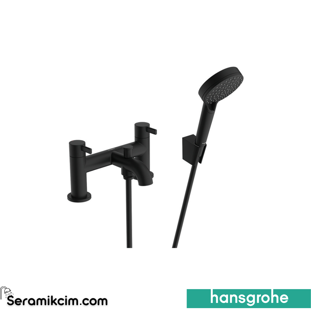 Hansgrohe Zesis S Küvet Bataryası 2 Delikli Mat Siyah 74424670