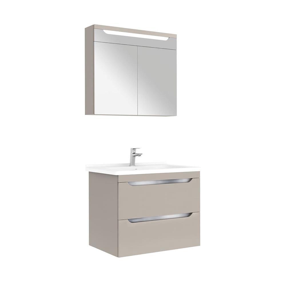 Kale Banyo Casilla 65 Cm Set (İdea 2.0 Lavabo+Lavabo Dolabı+Ayna Dolabı) Vizon - 610100201230