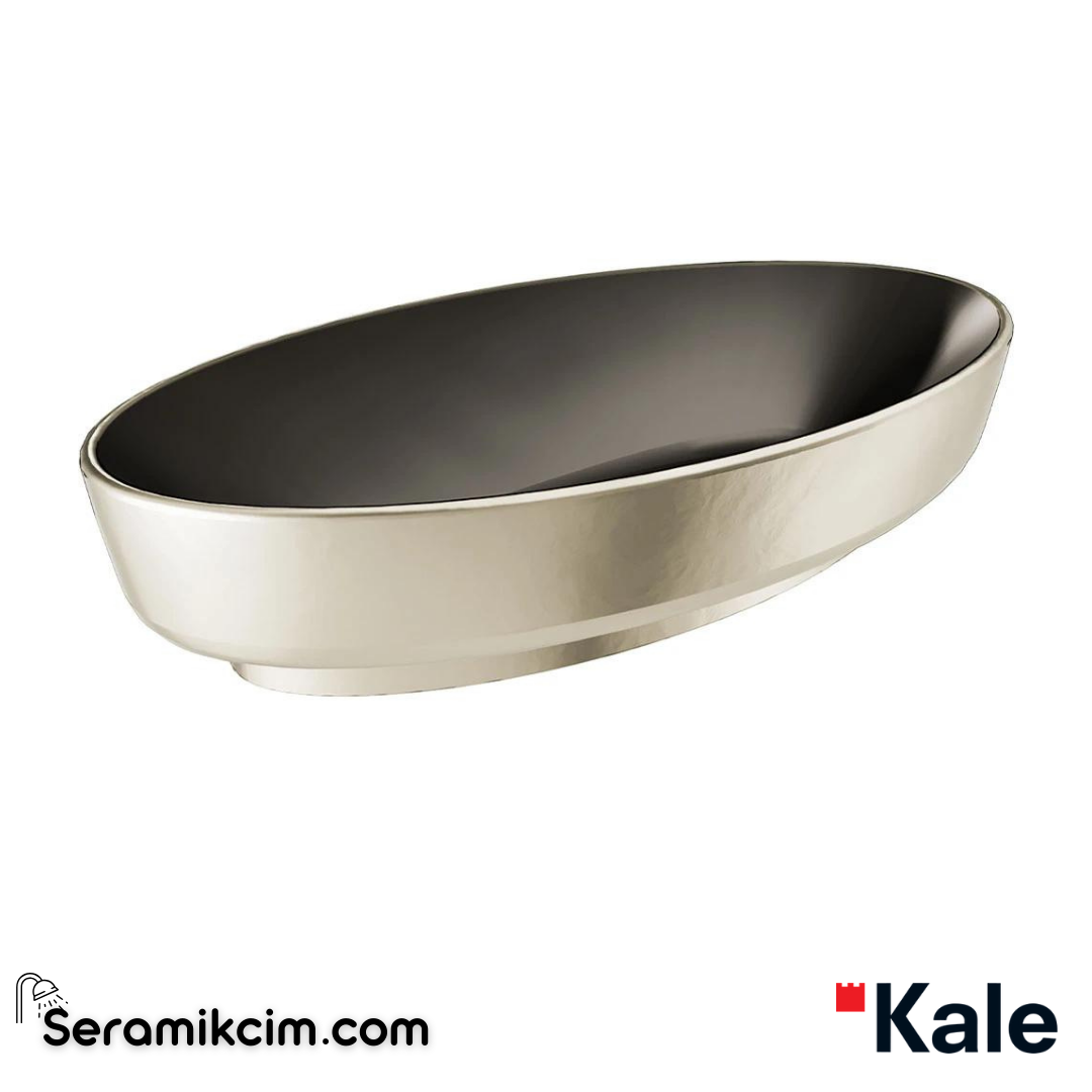 Kale Banyo Dove 70X40 Oval Çanak Lavabo Mat Siyah -Platin - 310200200631