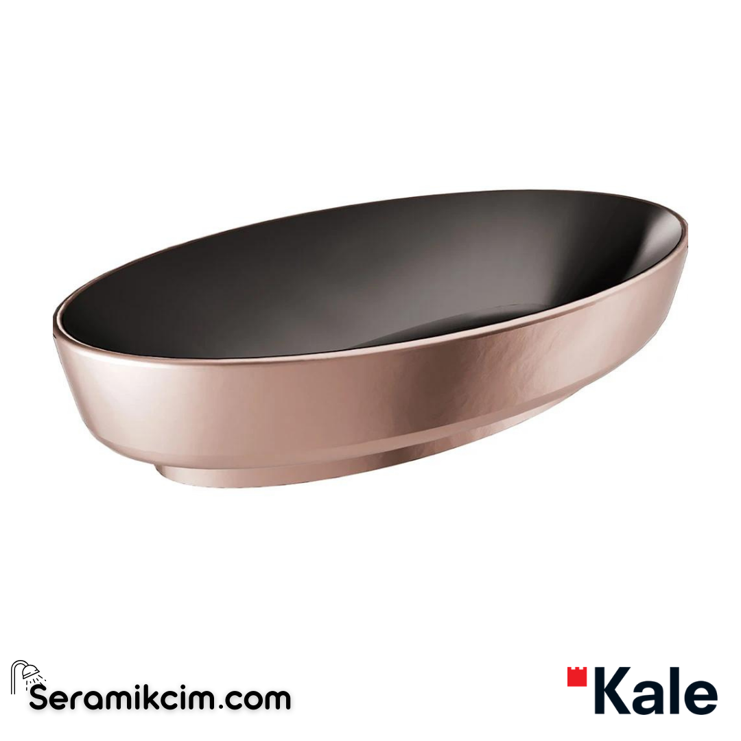 Kale Banyo Dove 70X40 Oval Çanak Lavabo Mat Siyah -Bronz - 310200200633