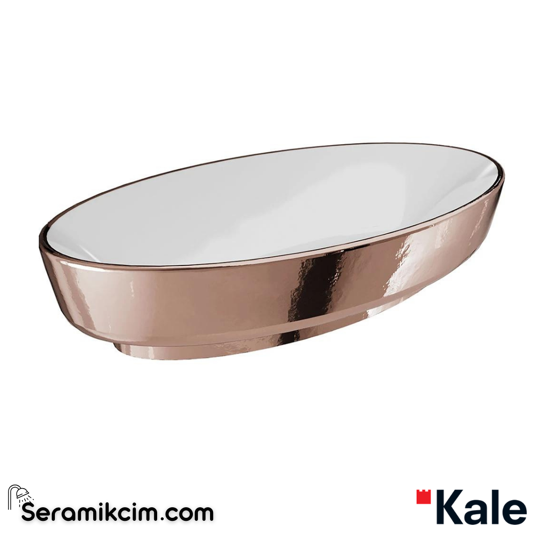 Kale Banyo Dove 70X40 Oval Çanak Lavabo Beyaz -Bronz - 310200200636