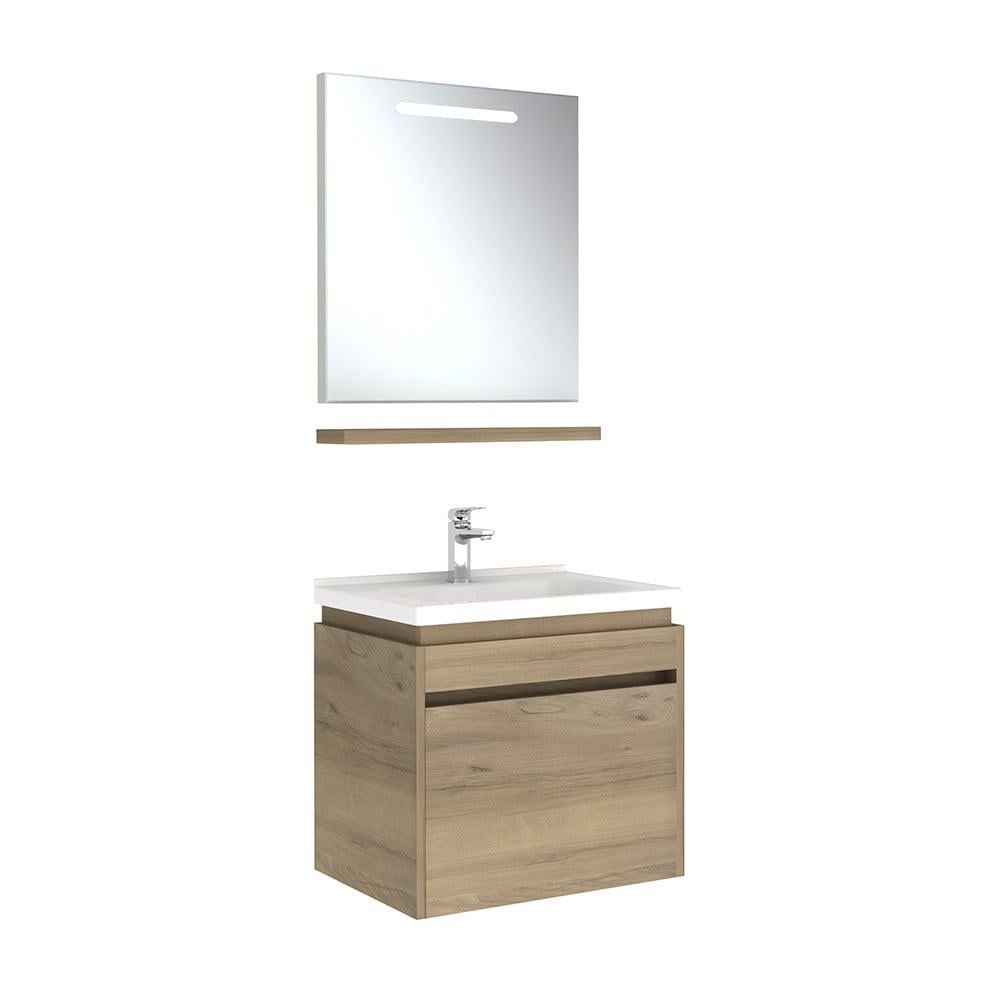 Kale Banyo İdea 2.0 (Durabad) 65Cm Set Pasifik A (Lavabo+Tek Çekmeceli Lavabo Dolabı+Aydınlatmalı Ayna+Etajer) - 610100200500