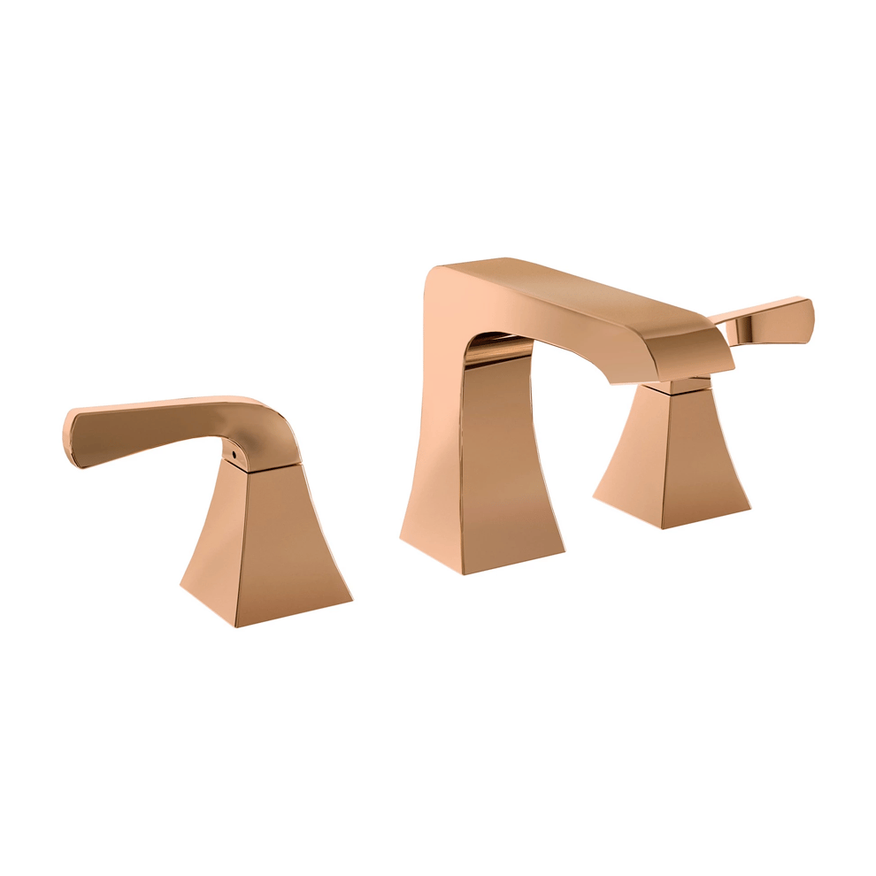 Kale Banyo Karina Lavabo Bataryası (3 Delikli, Rose Gold) - 410200500162