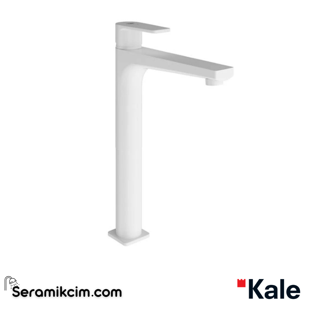 Kale Banyo Sempre Yüksek Lavabo Bataryası Mat Beyaz - 410200505223