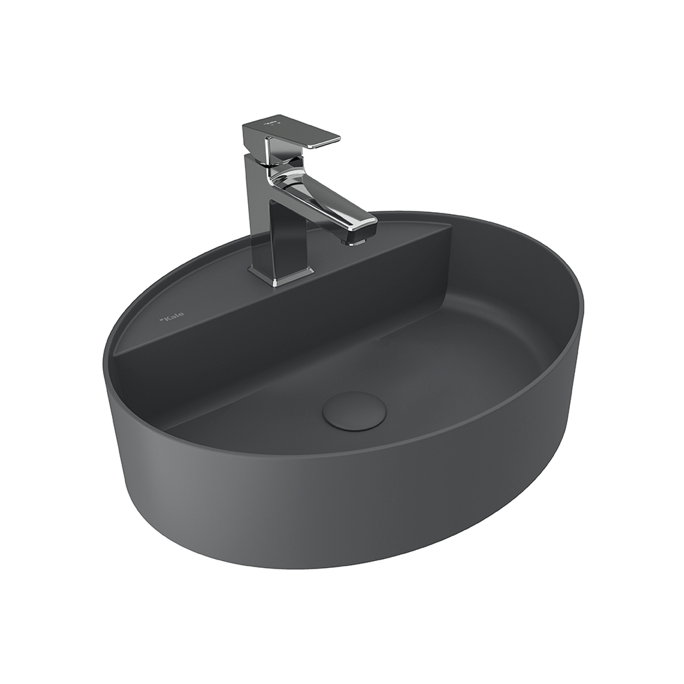 Kale Banyo Smartedge 40X50 Oval Lavabo Mat Antrasit Gri - 310200200519