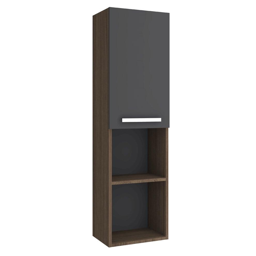 Kale Banyo Trevı 40 Cm Boy Dolabı Antrasıt/Cevız (Sol) - 310300103335