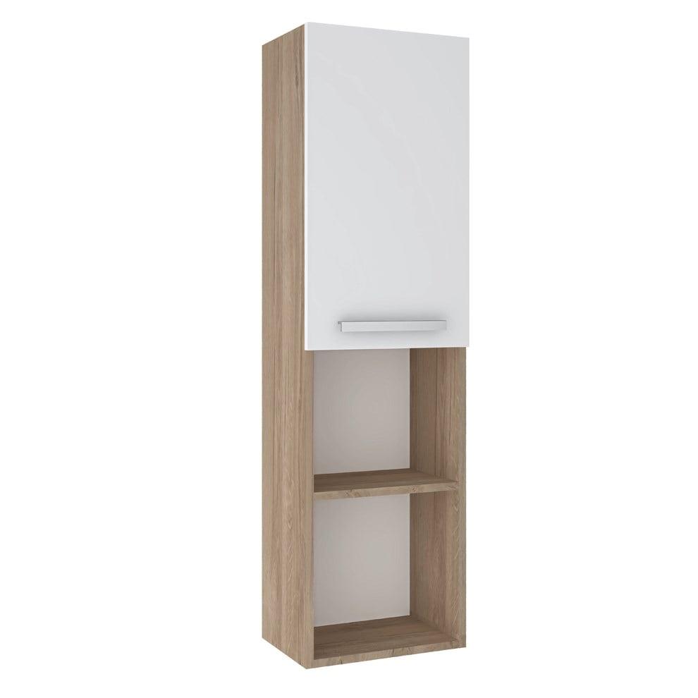 Kale Banyo Trevı 40 Cm Boy Dolabı Beyaz/Meşe (Sağ) - 310300103332