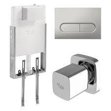 Kale Banyo Versus Gömme Rezervuar Seti Mat Krom Corro Panel + V200 Stop Valf - 310200500044