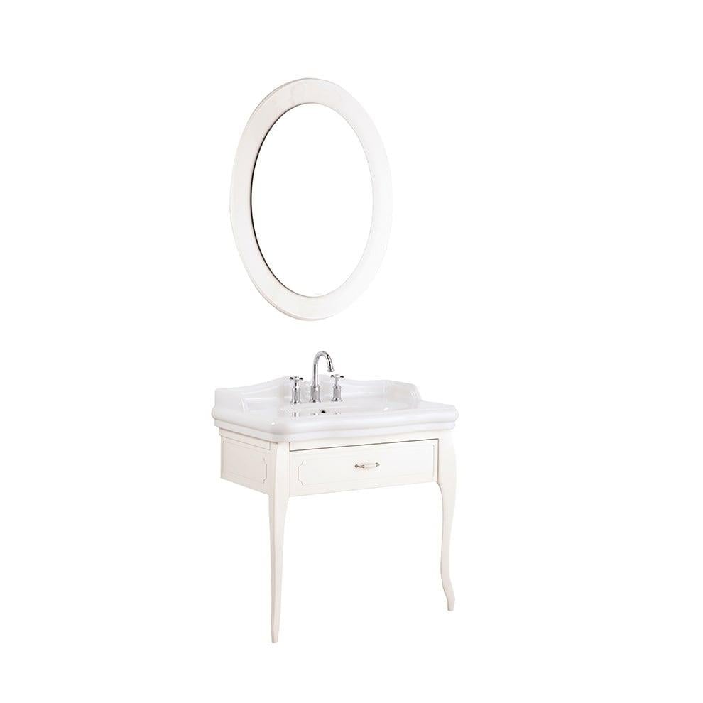 Kale Banyo Victorian 90Cm Set Krem (Tek Delikli Lavabo+Lavabo Dolabı+Ayna) - 610100200398