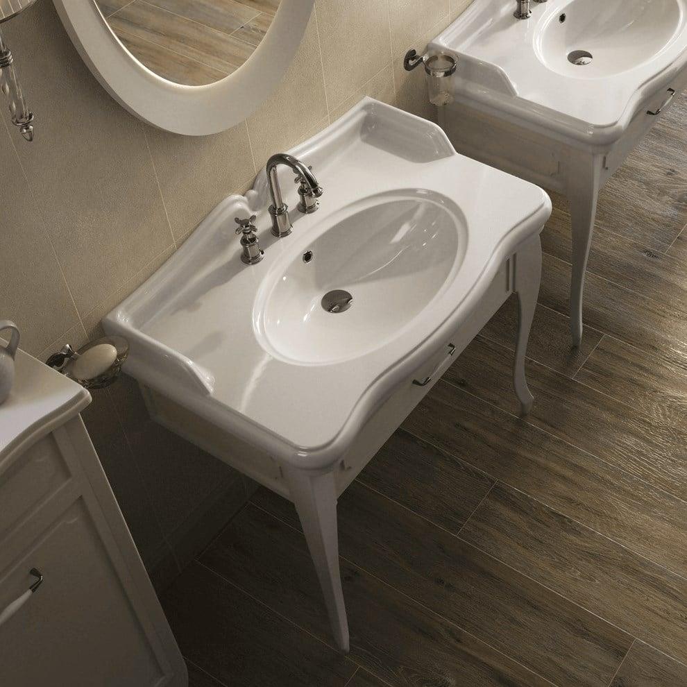 Kale Banyo Victorian 90X55,5 Etajerli Lavabo 3 Armatür Delikli - 310200200085