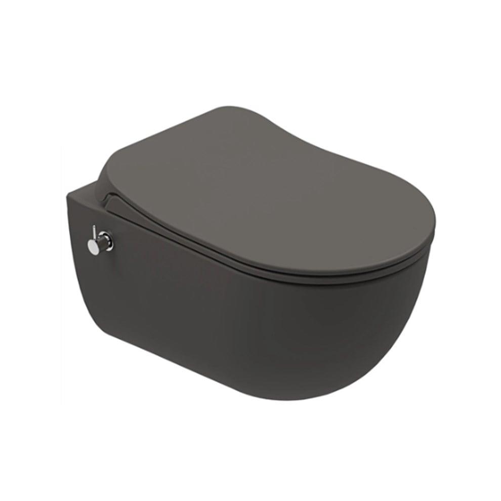 Kale Banyo Zero 2.0 Smart Asma Klozet Taharet Musluğu Entegre/Sıcak-Soğuk+Ultra Slim Smart Kapak Mat Antrasit Gri - 310201100439