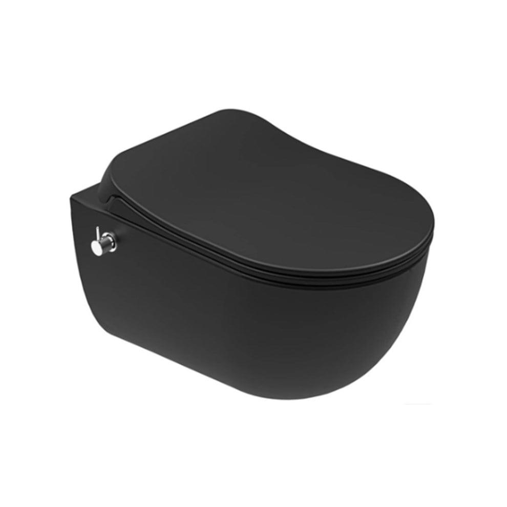 Kale Banyo Zero 2.0 Smart Asma Klozet Taharet Musluğu Entegre/Sıcak-Soğuk+Ultra Slim Smart Kapak Mat Siyah - 310201100273