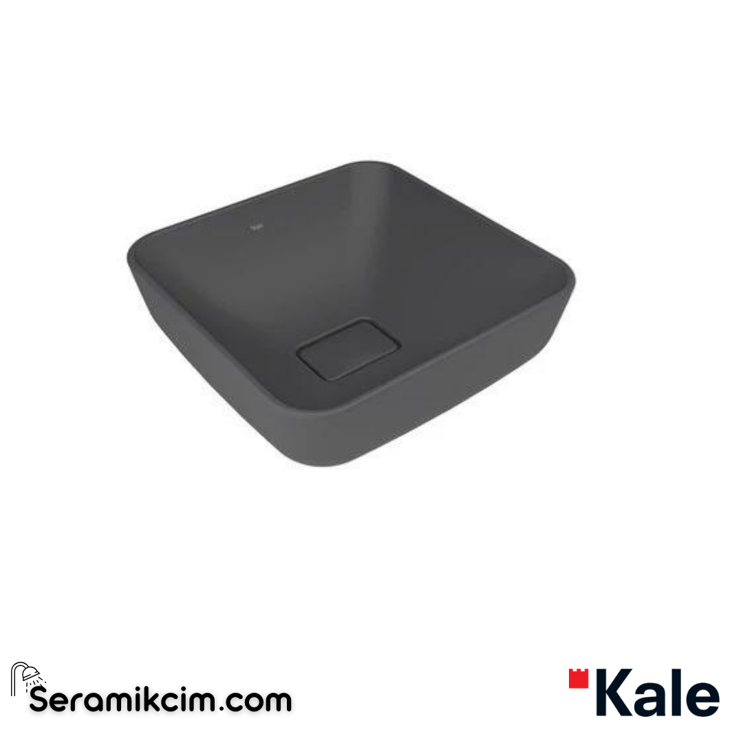 Kale Banyo Zero 2.0 40X40 Kare Çanak Lavabo Mat Antrasit Gri - 310200200594