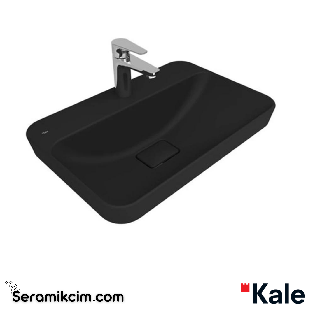 Kale Banyo Zero 2.0 60X40 Yarı Gömme Dikdörtgen Lavabo Mat Siyah - 310200200543