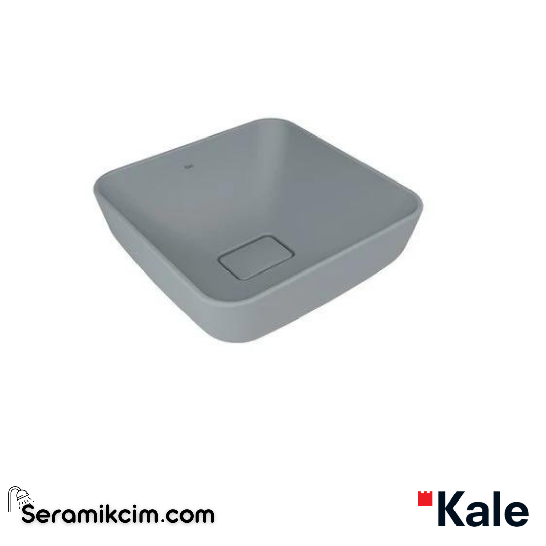 Kale Banyo Zero 2.0 40X40 Kare Çanak Lavabo Mat Taş Gri - 310200200599
