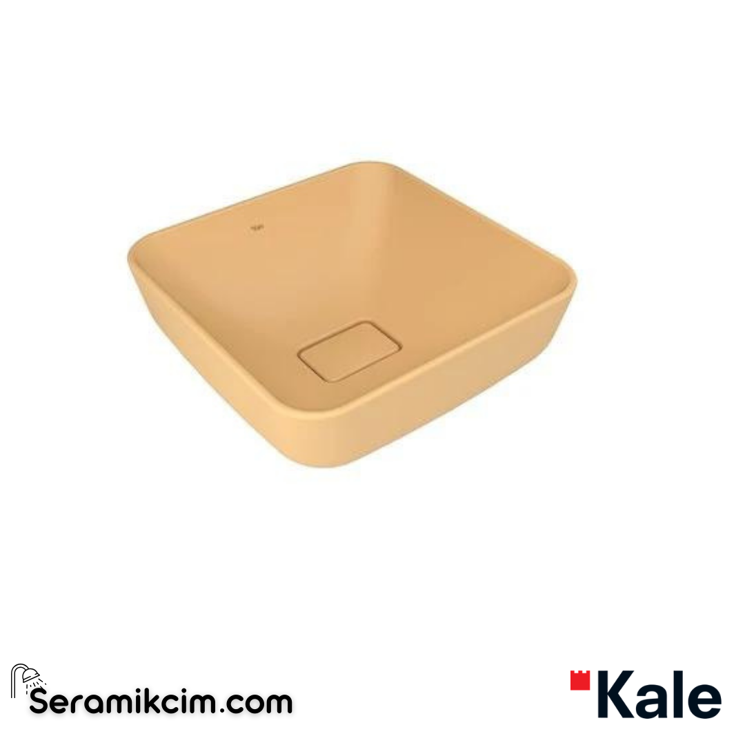 Kale Banyo Zero 2.0 40X40 Kare Çanak Lavabo Mat Sarı - 310200200597