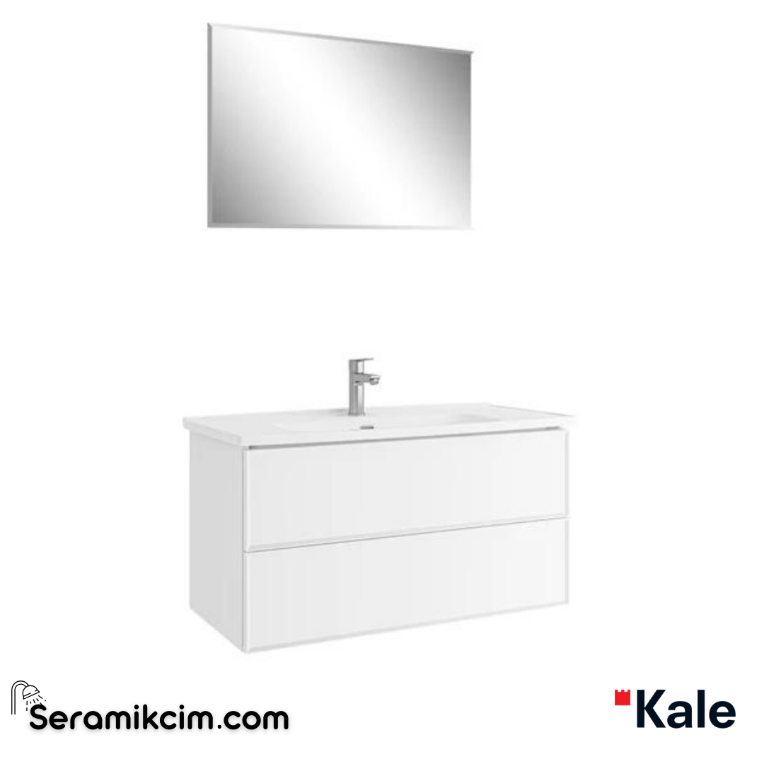 Kale Banyo Zeta 100 Cm Set Mat Beyaz - 610100201574