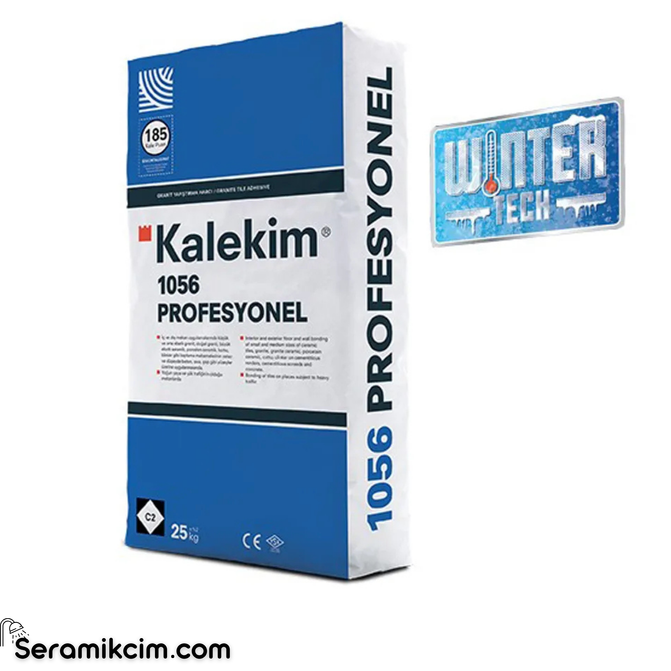 Kalekim 1056 Profesyonel Wintertech Seramik-Granit Yapıştırma Harcı Gri 25 kg C2T