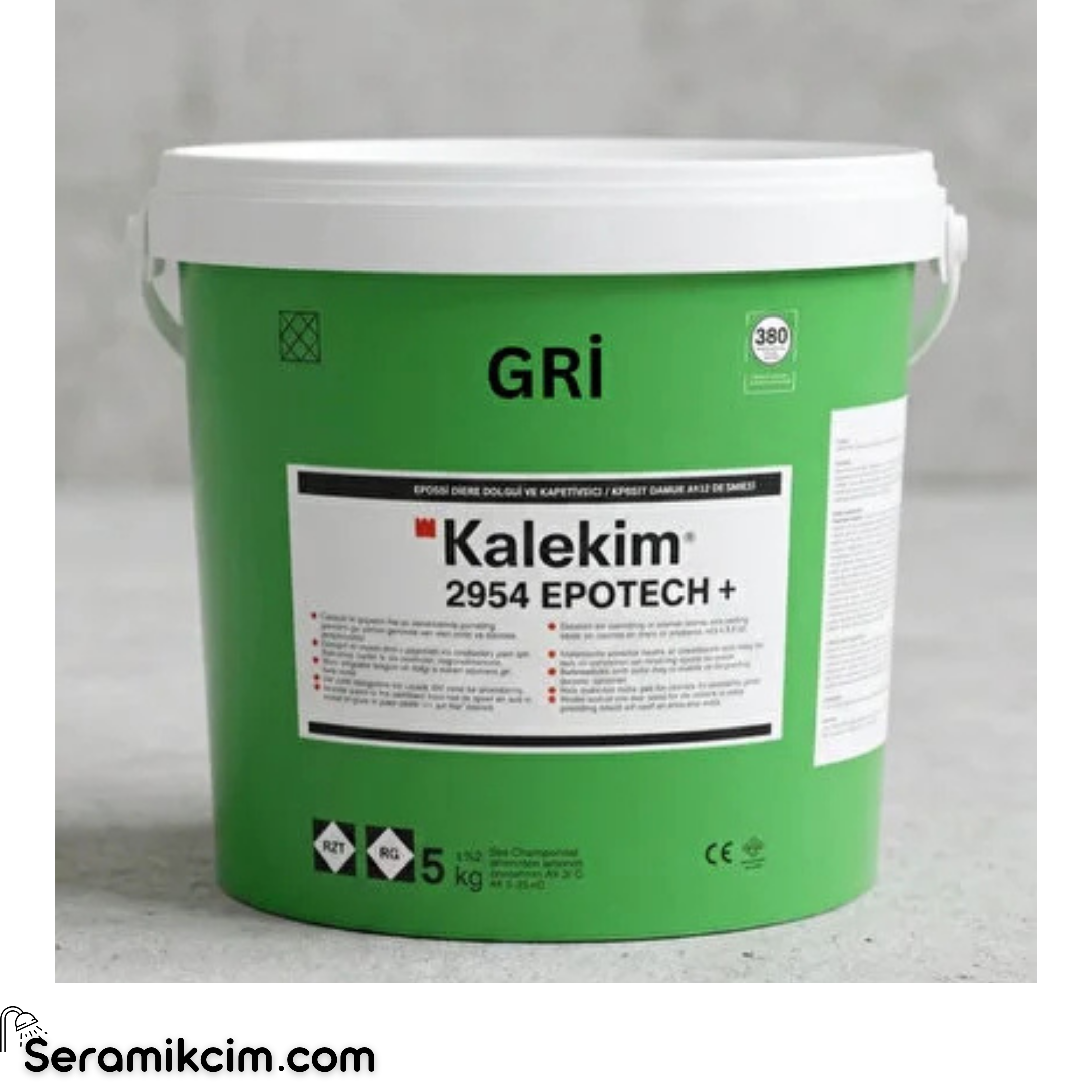 Kalekim 2954 Epotech + Epoksi Esaslı Derz Dolgu Gri 5 kg RG