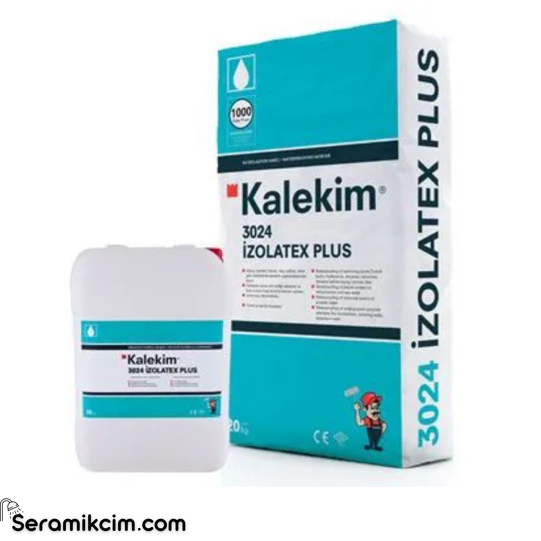 Kalekim 3024 İzolatex Plus - Çift Bileşenli Su Yalıtım Harcı (Gri) 20 kg + 10 lt