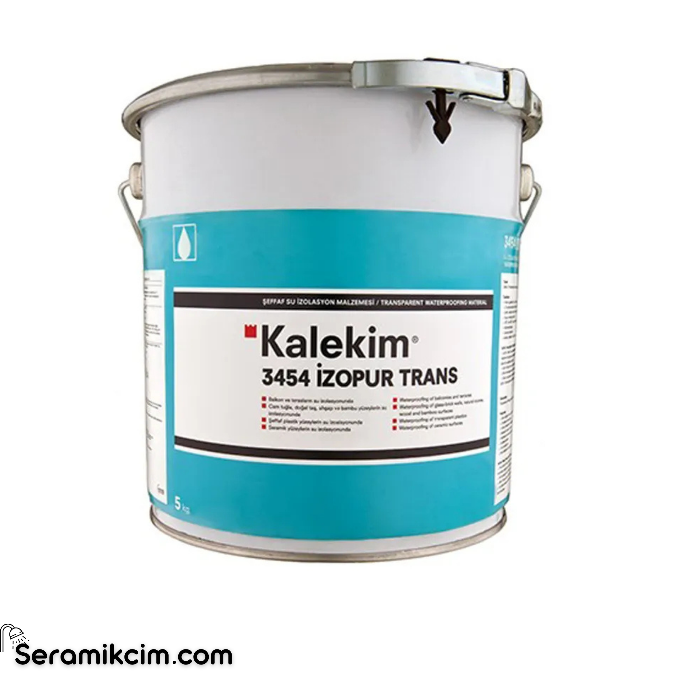 Kalekim 3454 İzopur Trans - Şeffaf Poliüretan Su Yalıtım Malzemesi 5 kg